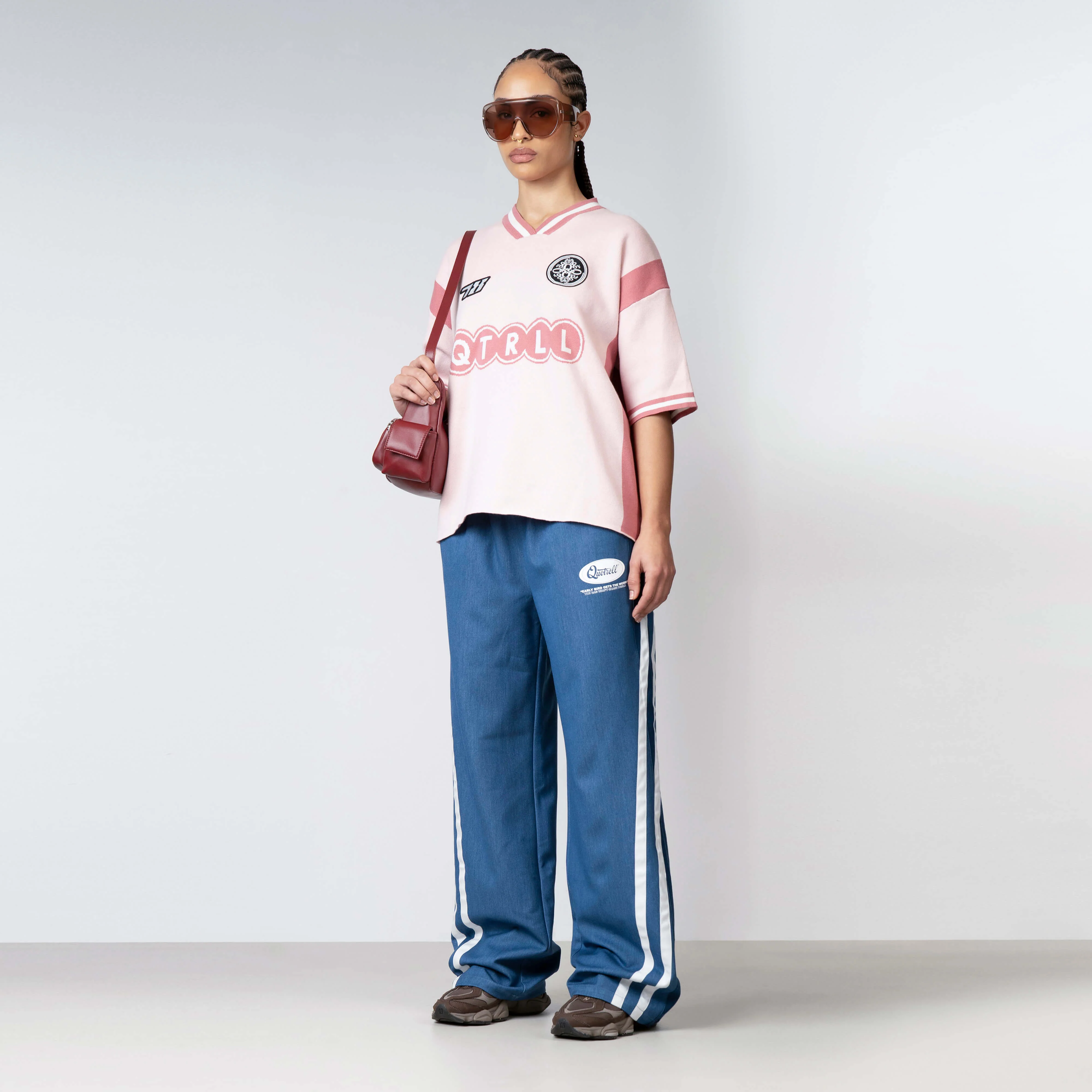 ALESSIO KNITTED POLO | LIGHT PINK/WHITE - Image 4