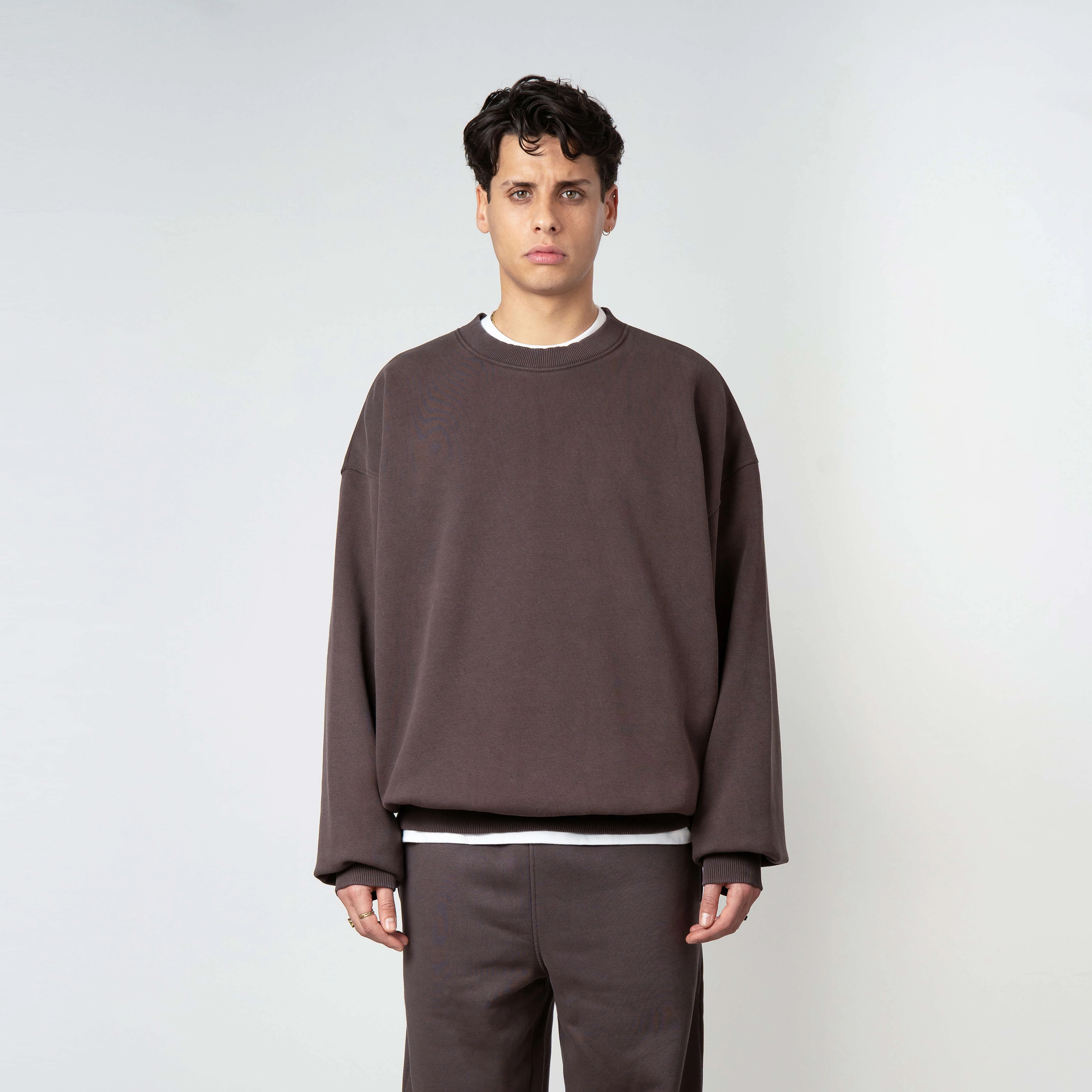 BLANK CREWNECK SET | WASHED BROWN - Image 4