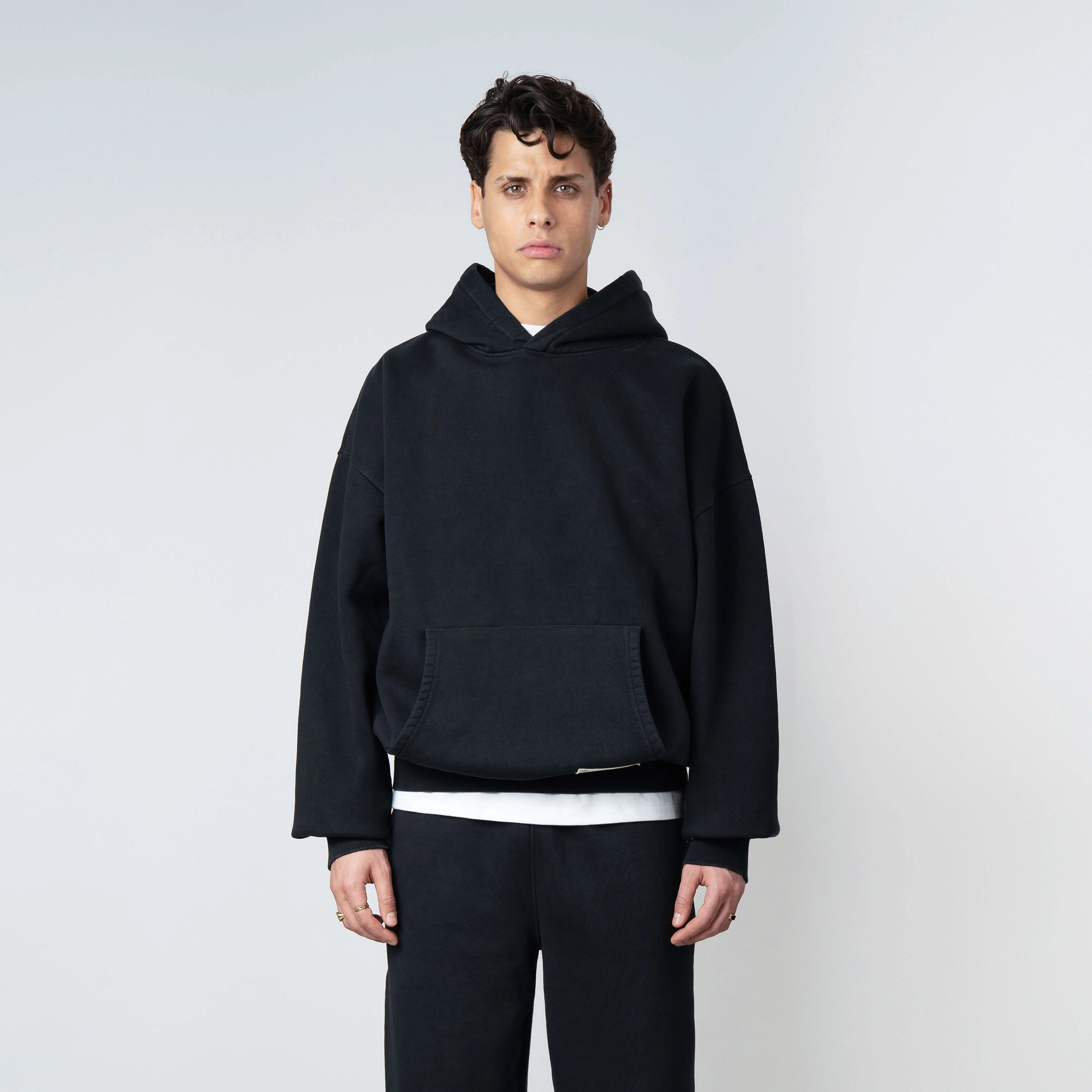 BLANK HOODIE SET | WASHED BLACK - Image 4