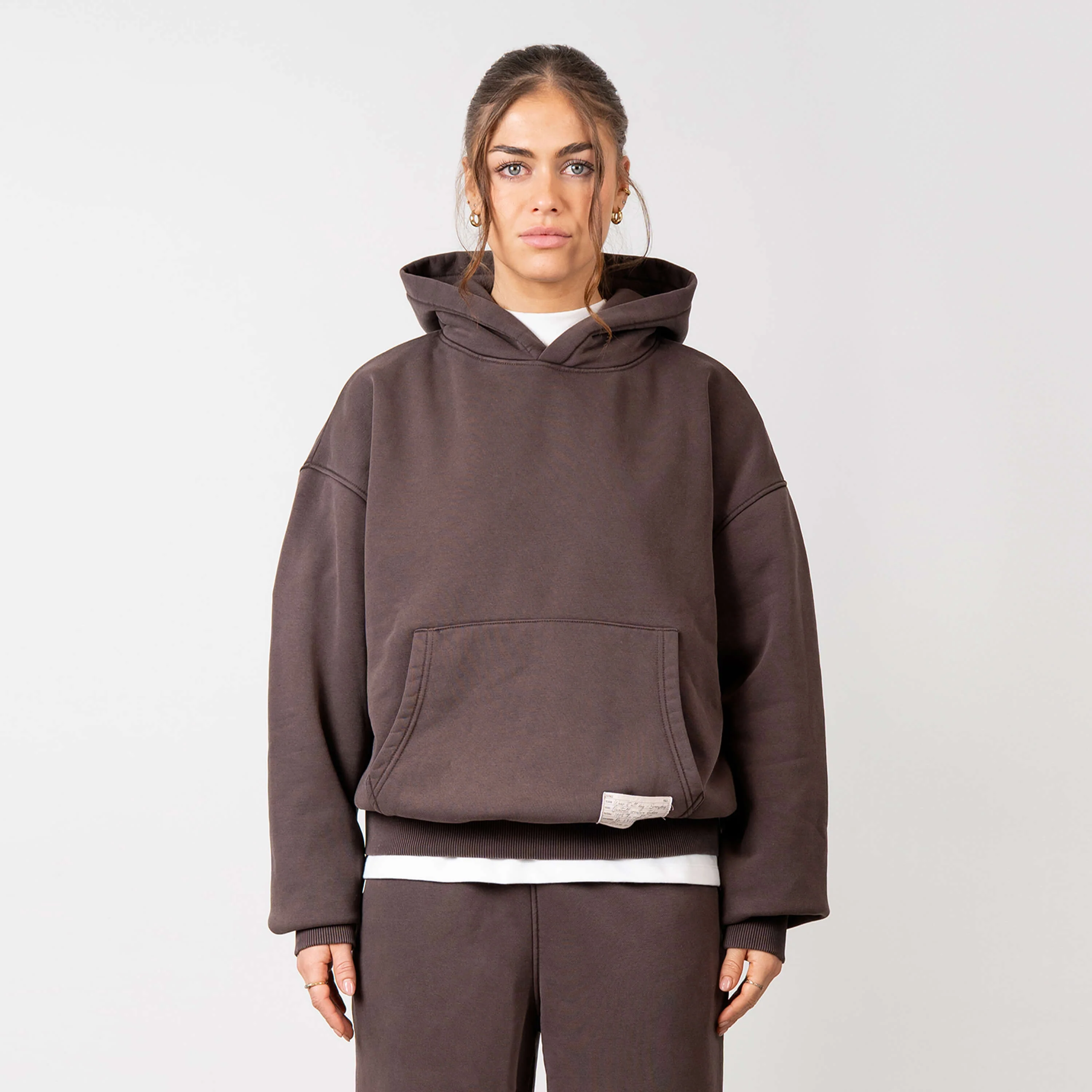 BLANK HOODIE SET | WASHED BROWN - Image 8
