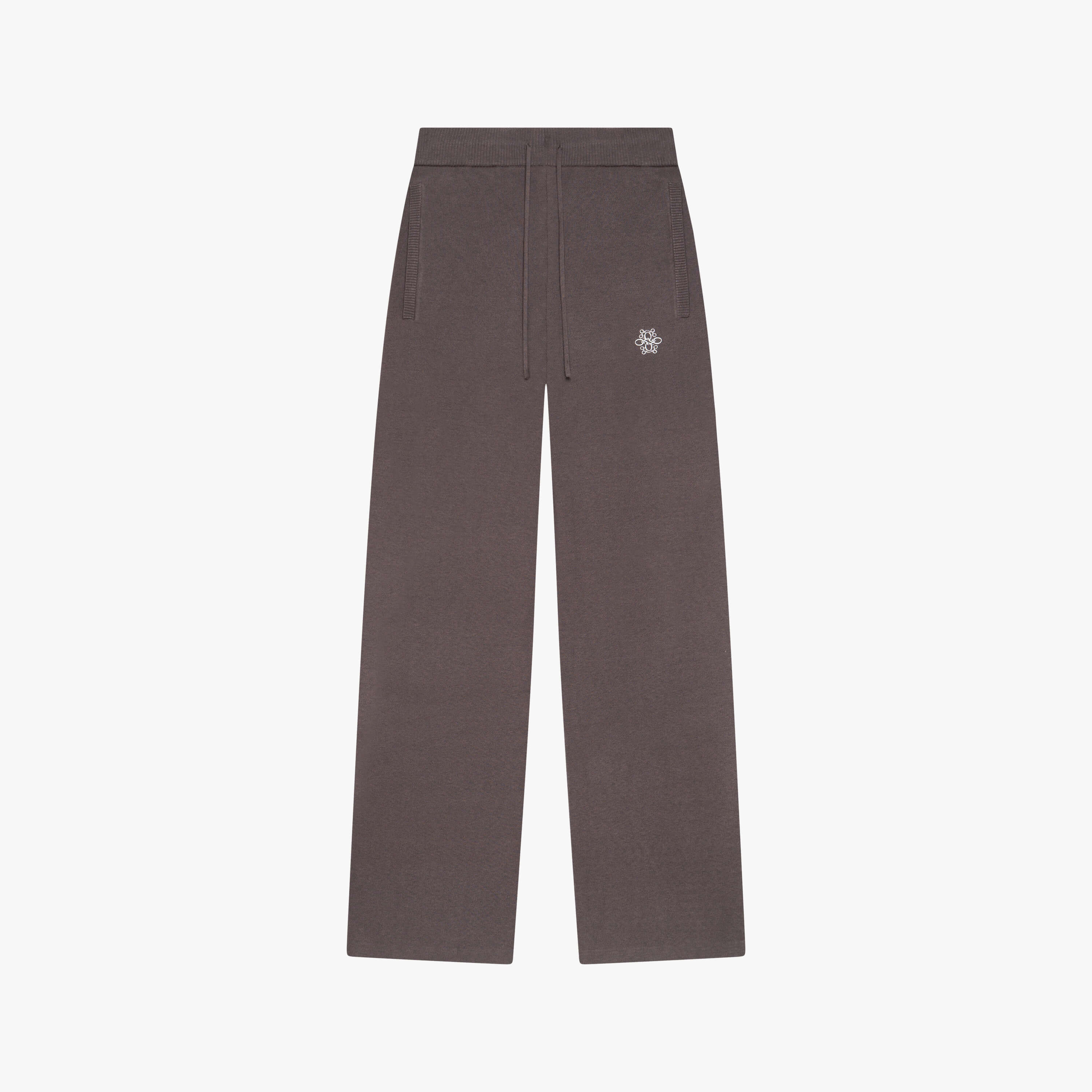 CHLOE KNITTED PANTS | BROWN/OFF WHITE - Image 4