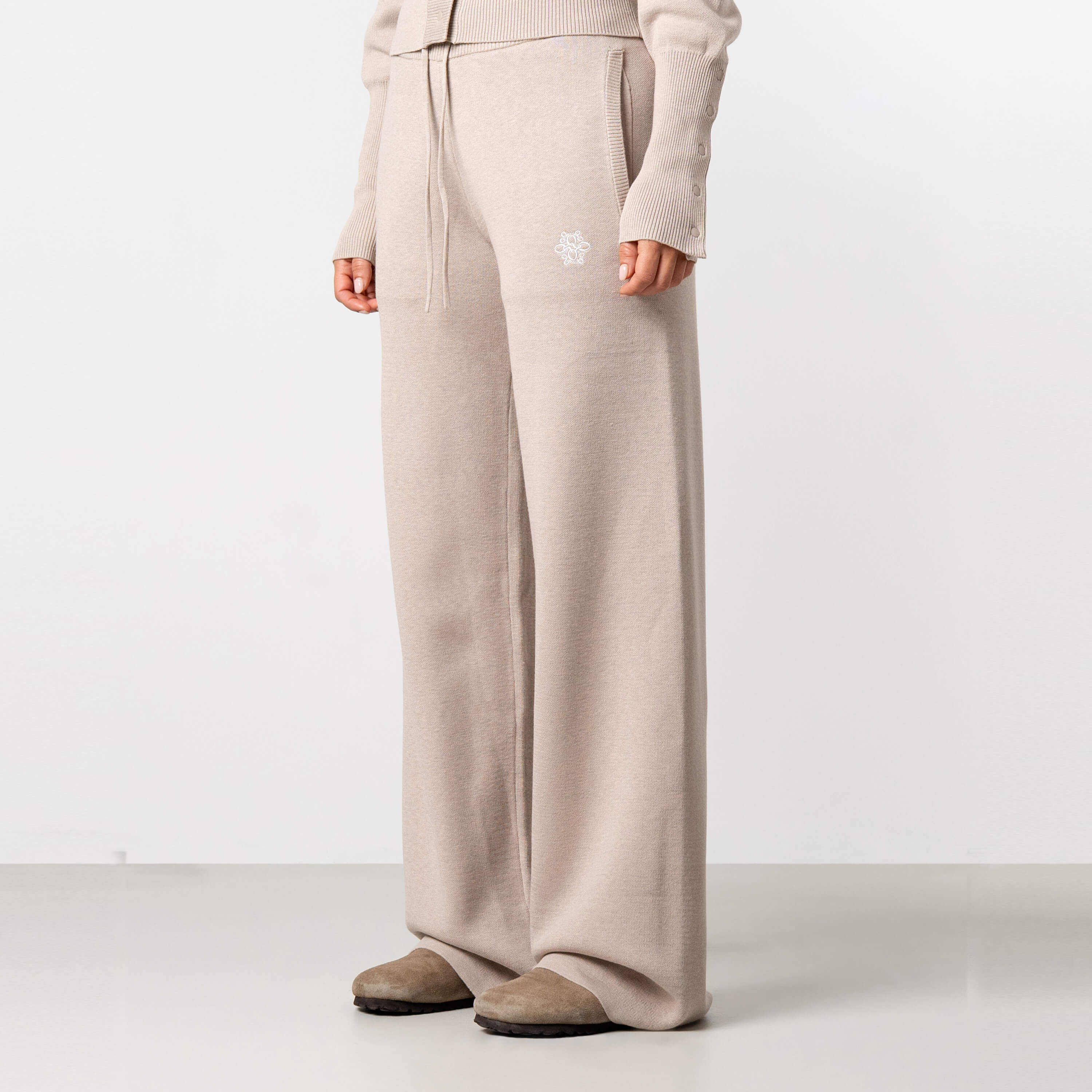 CHLOE KNITTED SET | BEIGE MELEE/OFF WHITE - Image 4