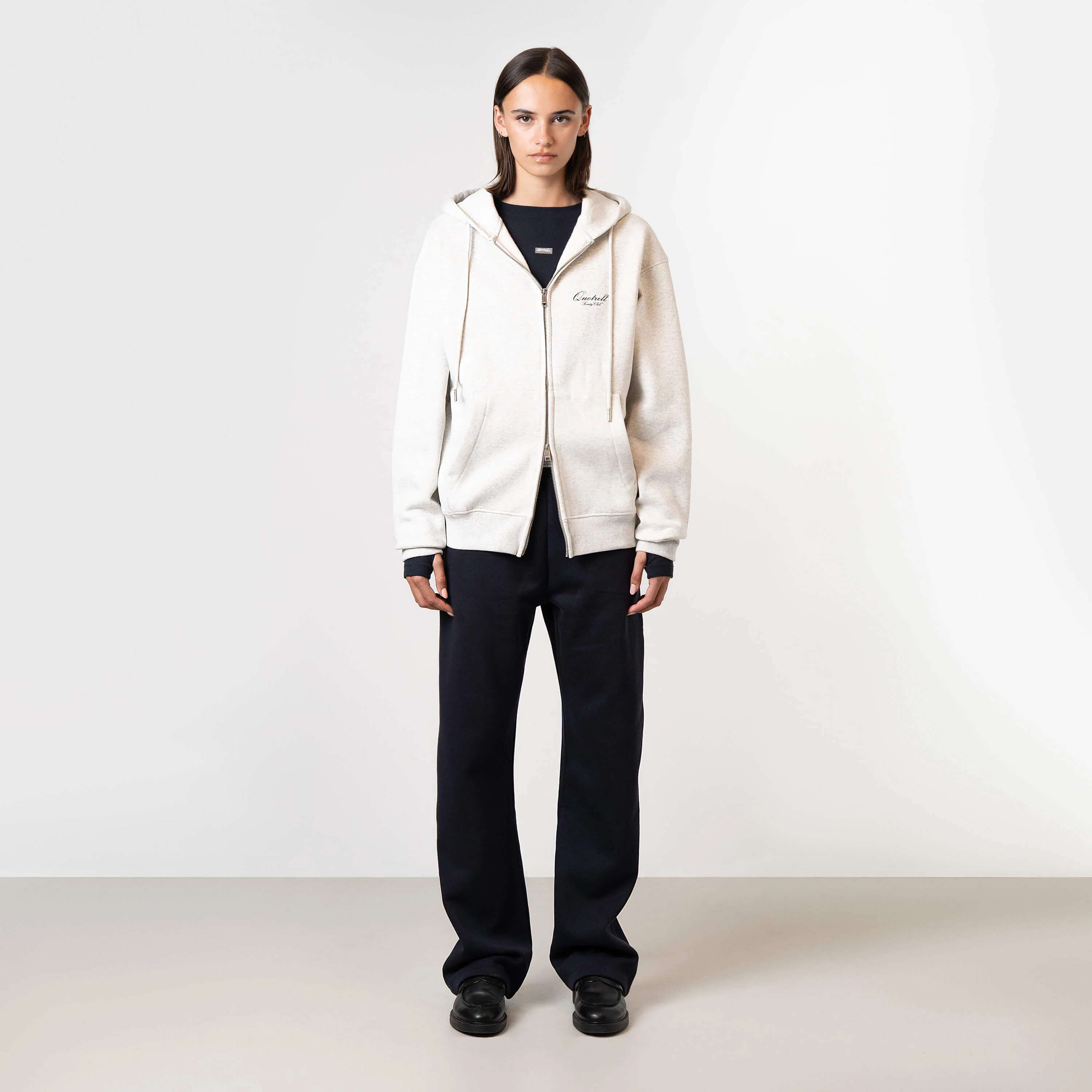 CREATORS ZIP HOODIE | LIGHT GREY MELEE/BLU - Image 4