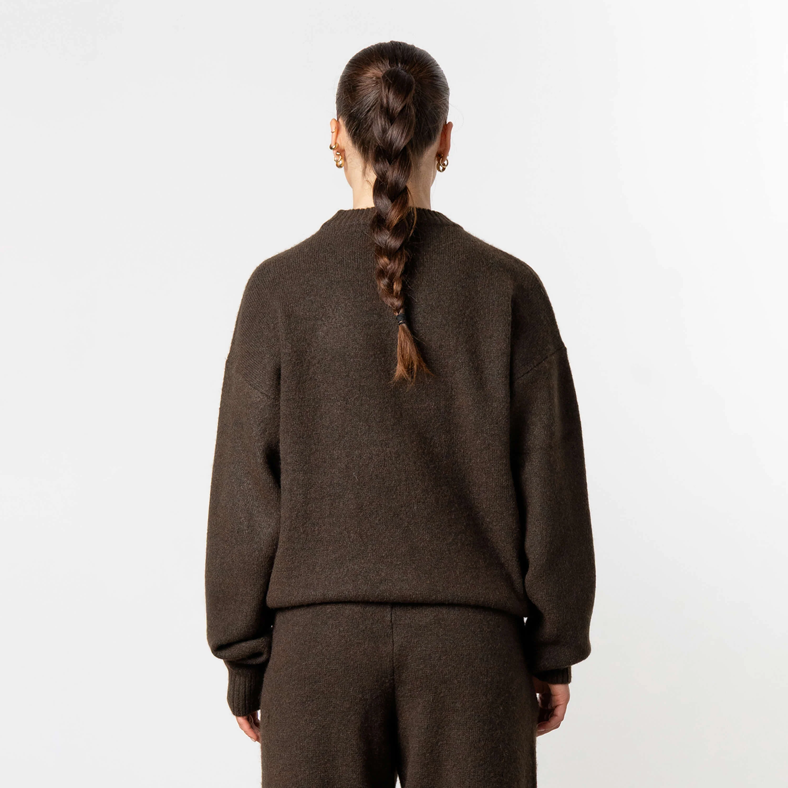 ELAN KNITTED SWEATER | BROWN - Image 3