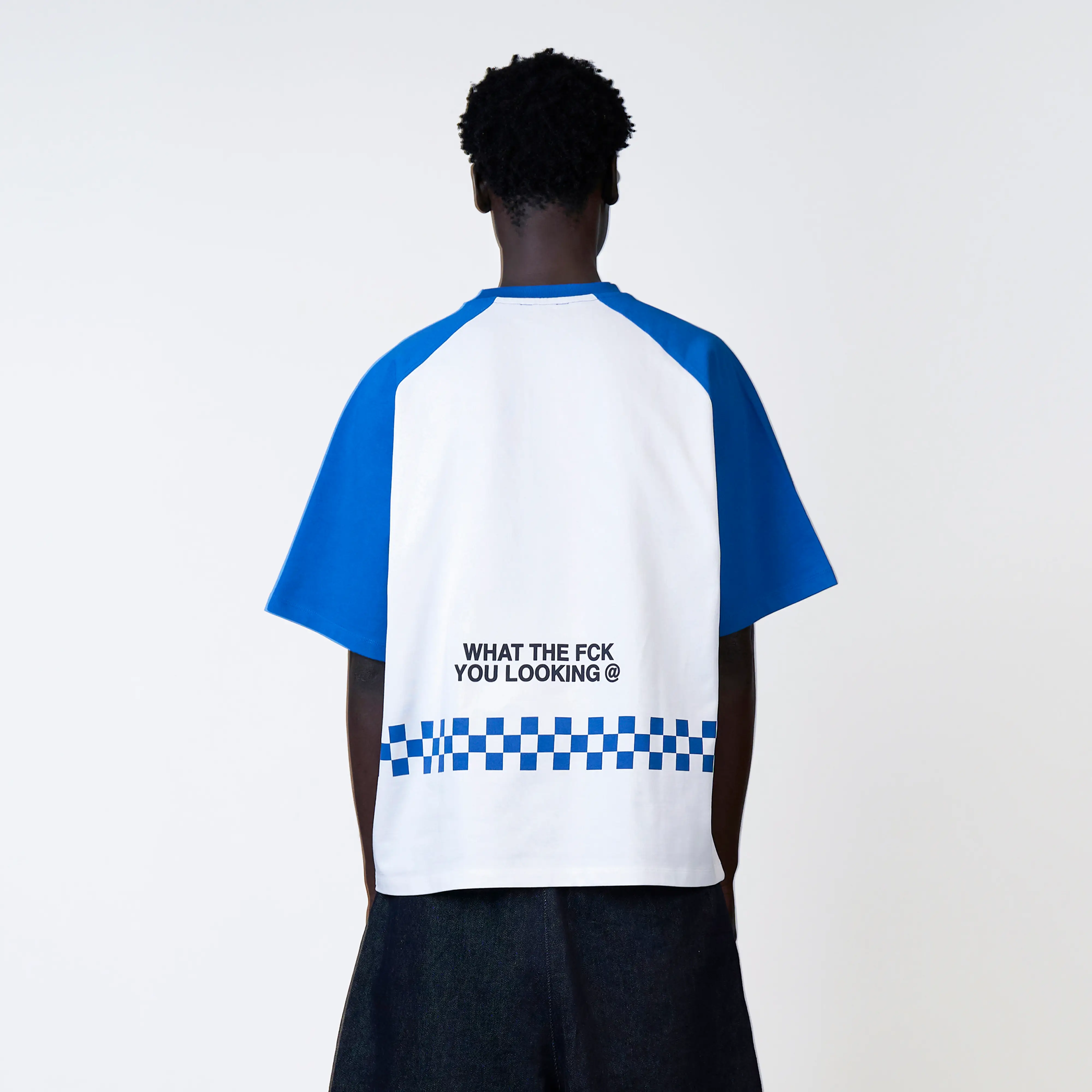 EMILIO BOXY TEE | BLUE/WHITE - Image 3