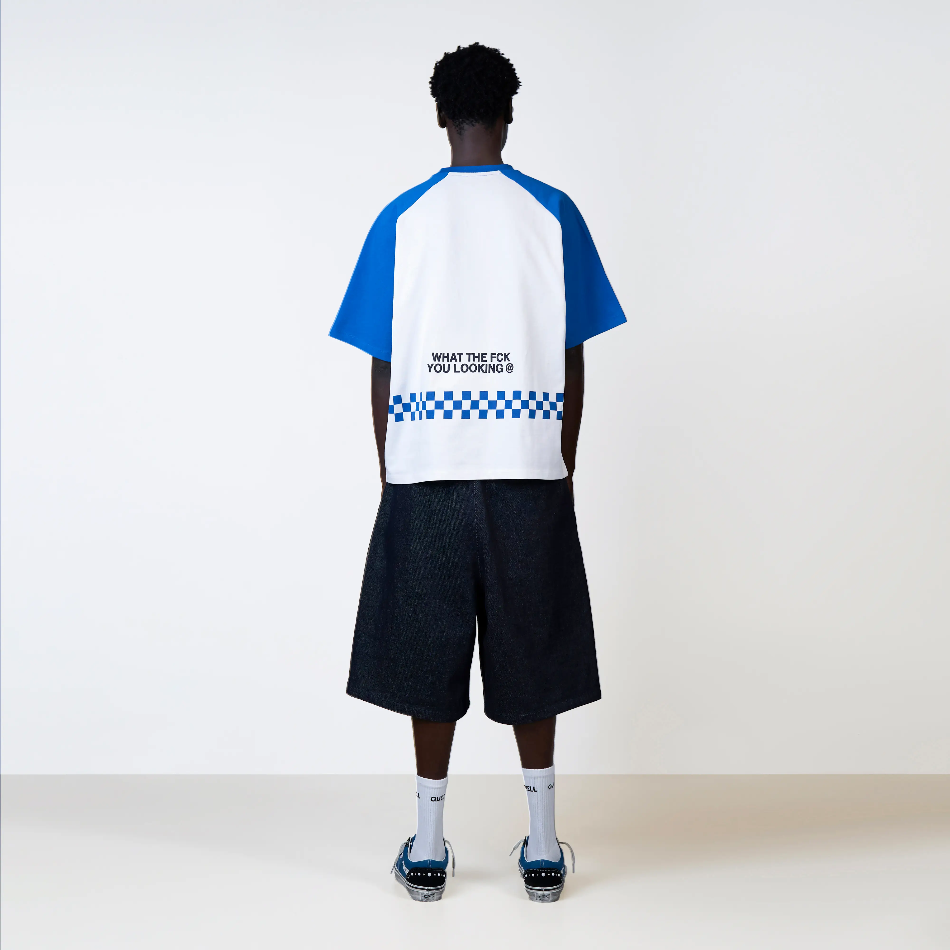 EMILIO BOXY TEE | BLUE/WHITE - Image 5