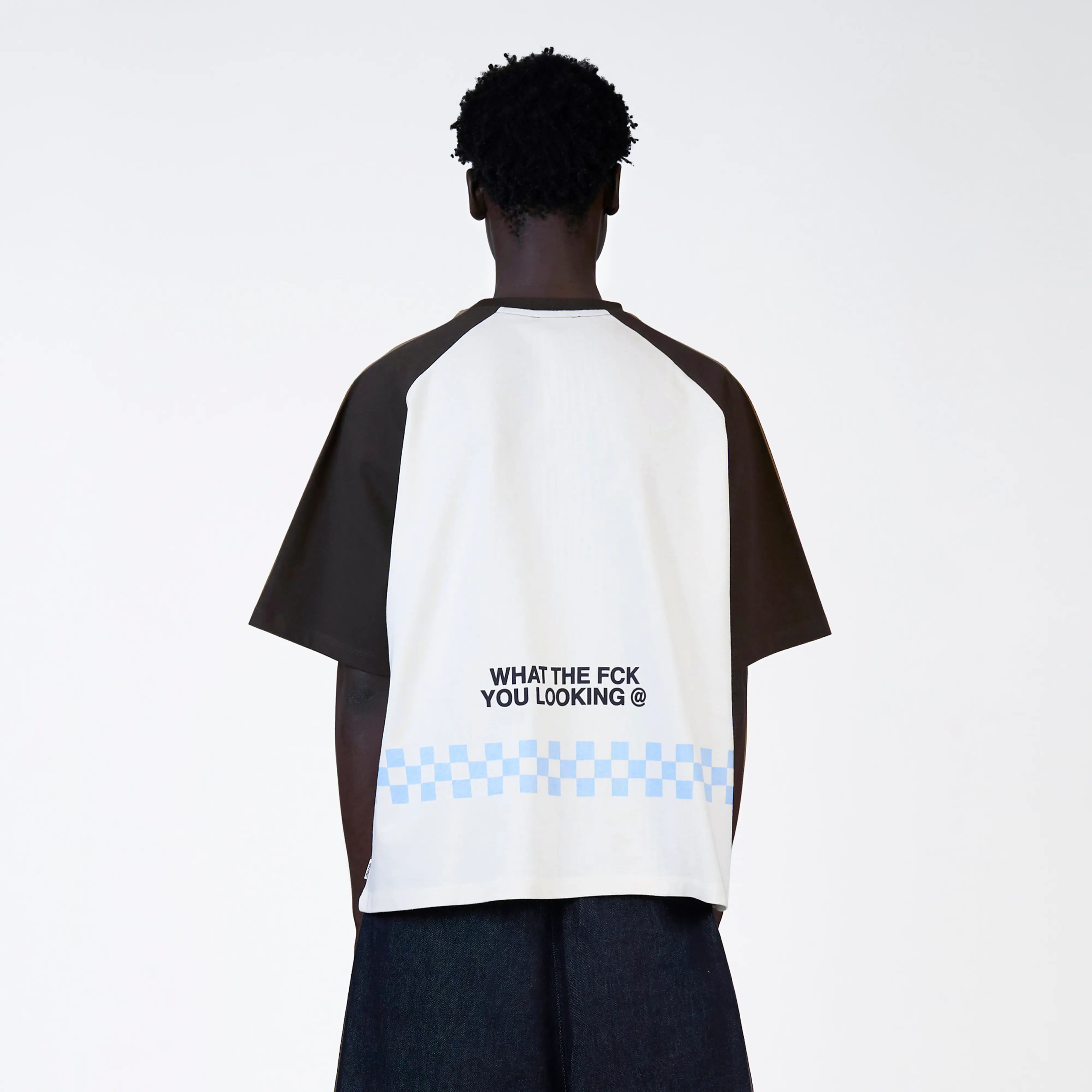 EMILIO BOXY TEE | BROWN/LIGHT BLUE - Image 3