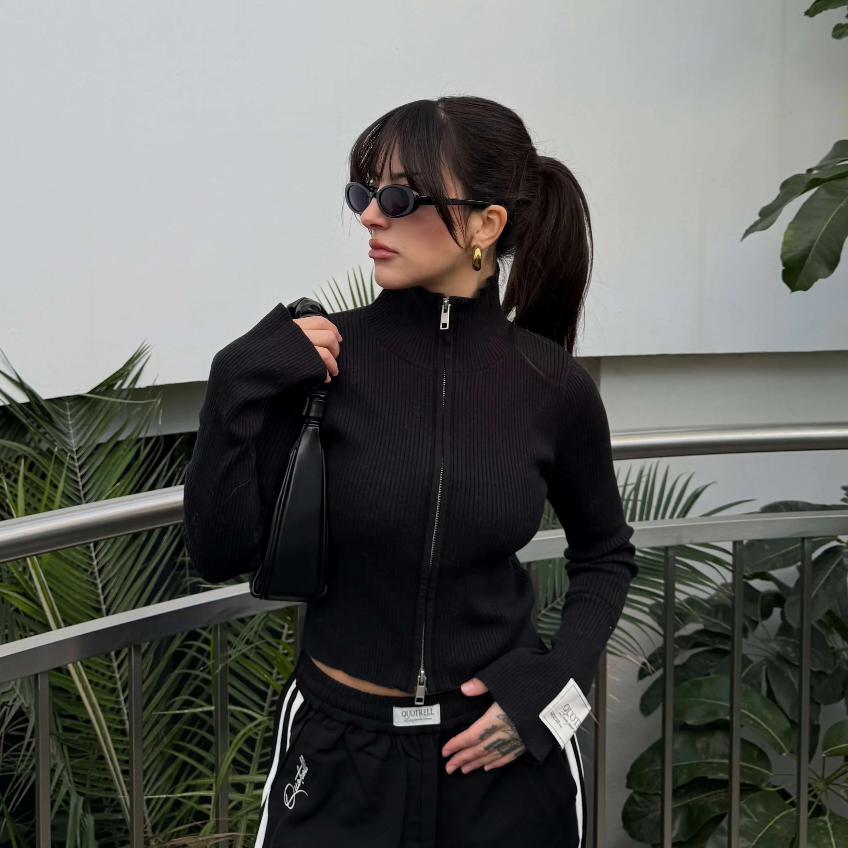 FEDE KNITTED ZIP | BLACK - Image 2