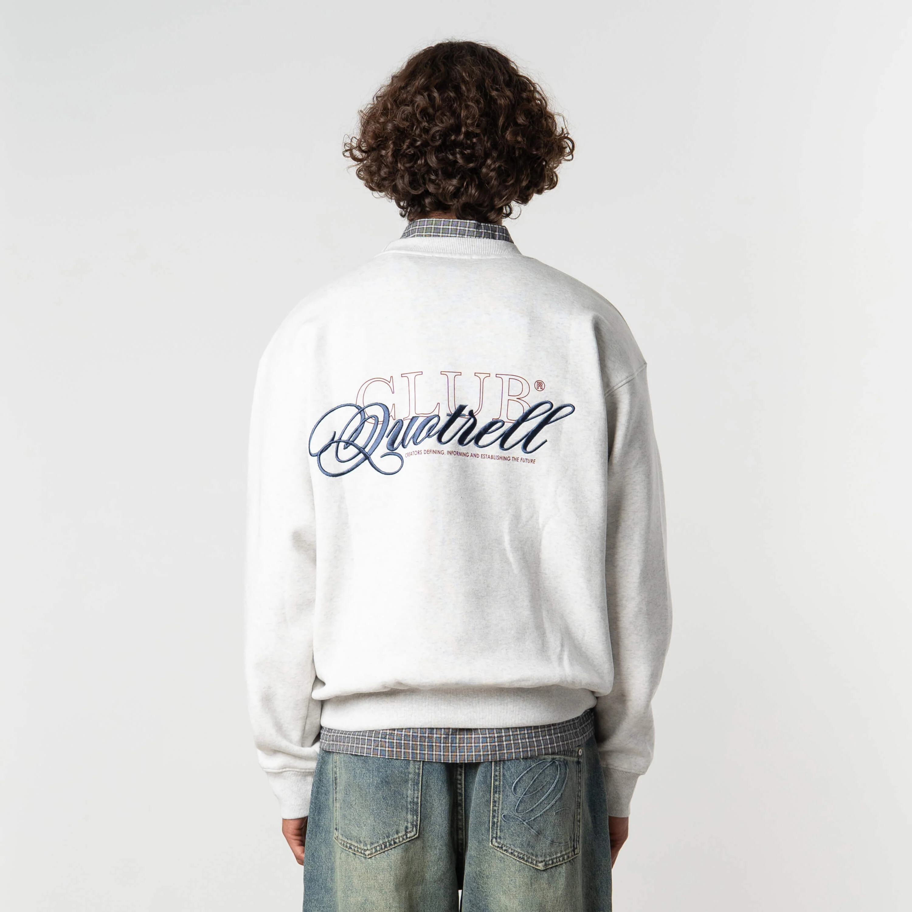 FUTURA CREWNECK | LIGHT GREY MELEE/BLU - Image 2