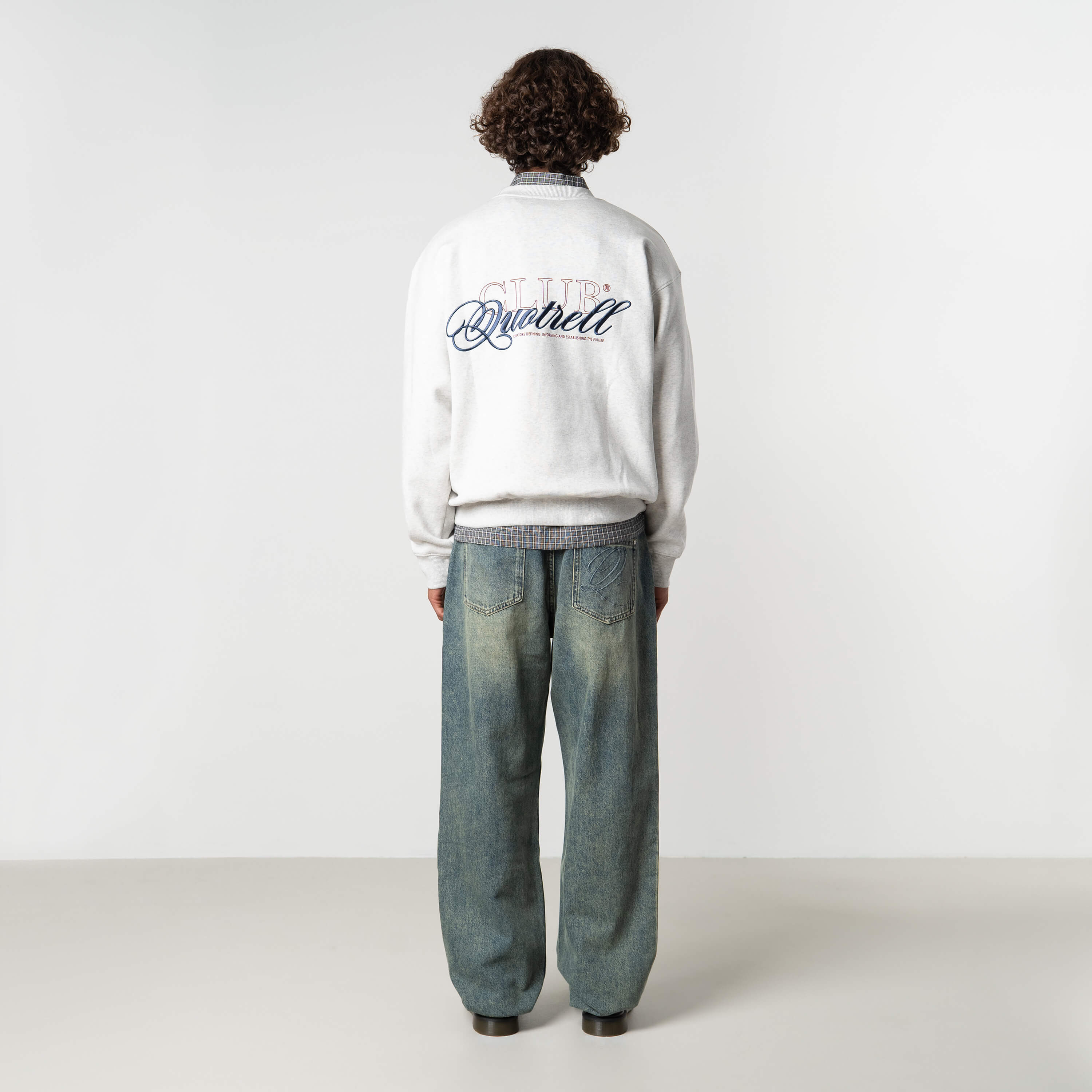 FUTURA CREWNECK | LIGHT GREY MELEE/BLU - Image 3