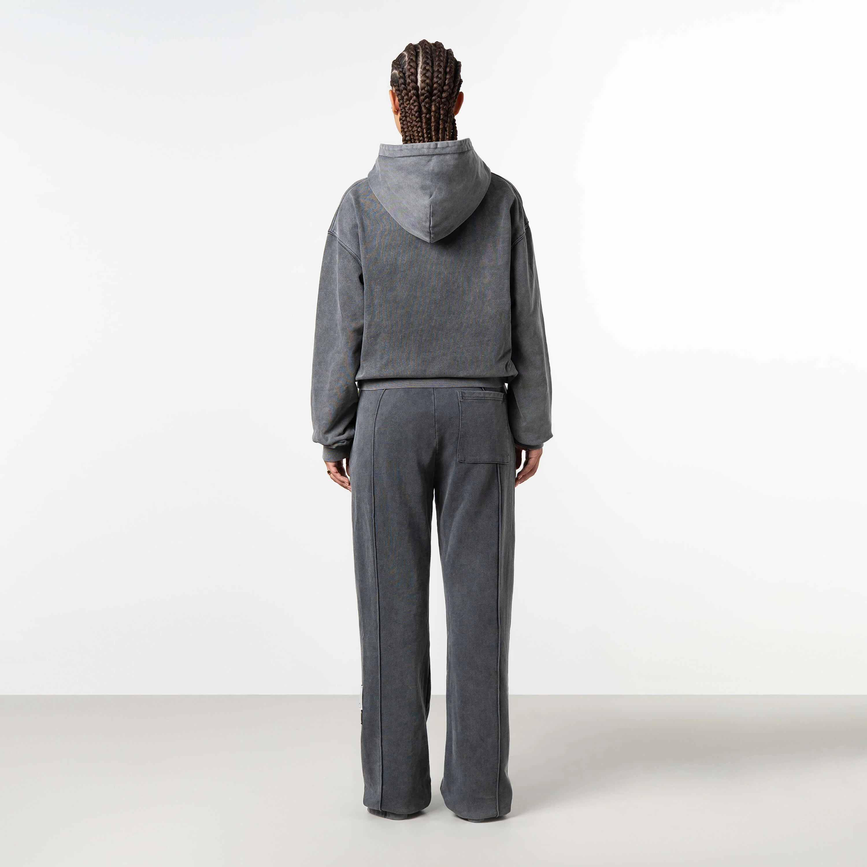INDUSTRIAL HOODIE | ACID GREY/WHITE - Image 5