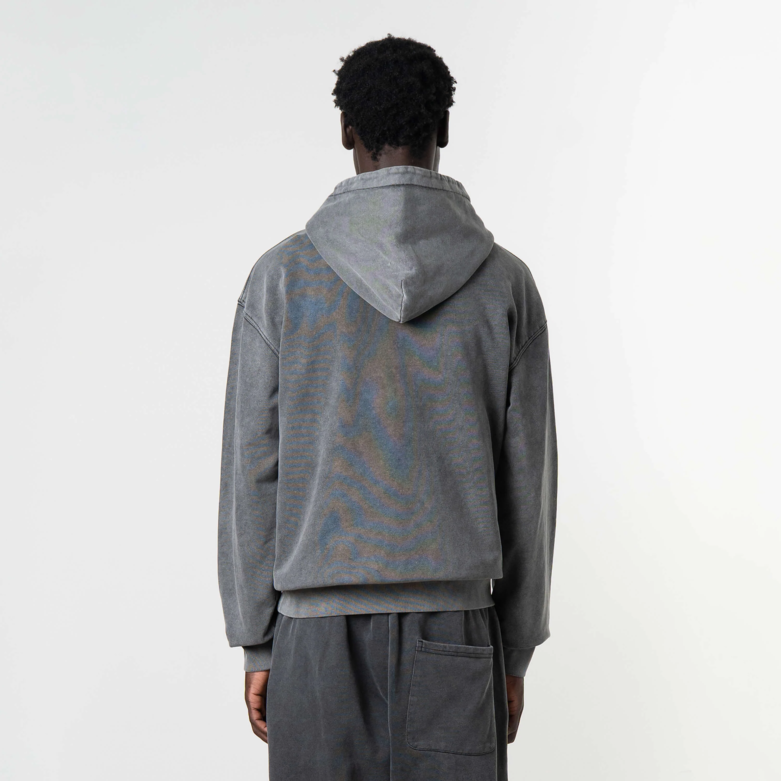 INDUSTRIAL HOODIE | ACID GREY/WHITE - Image 8
