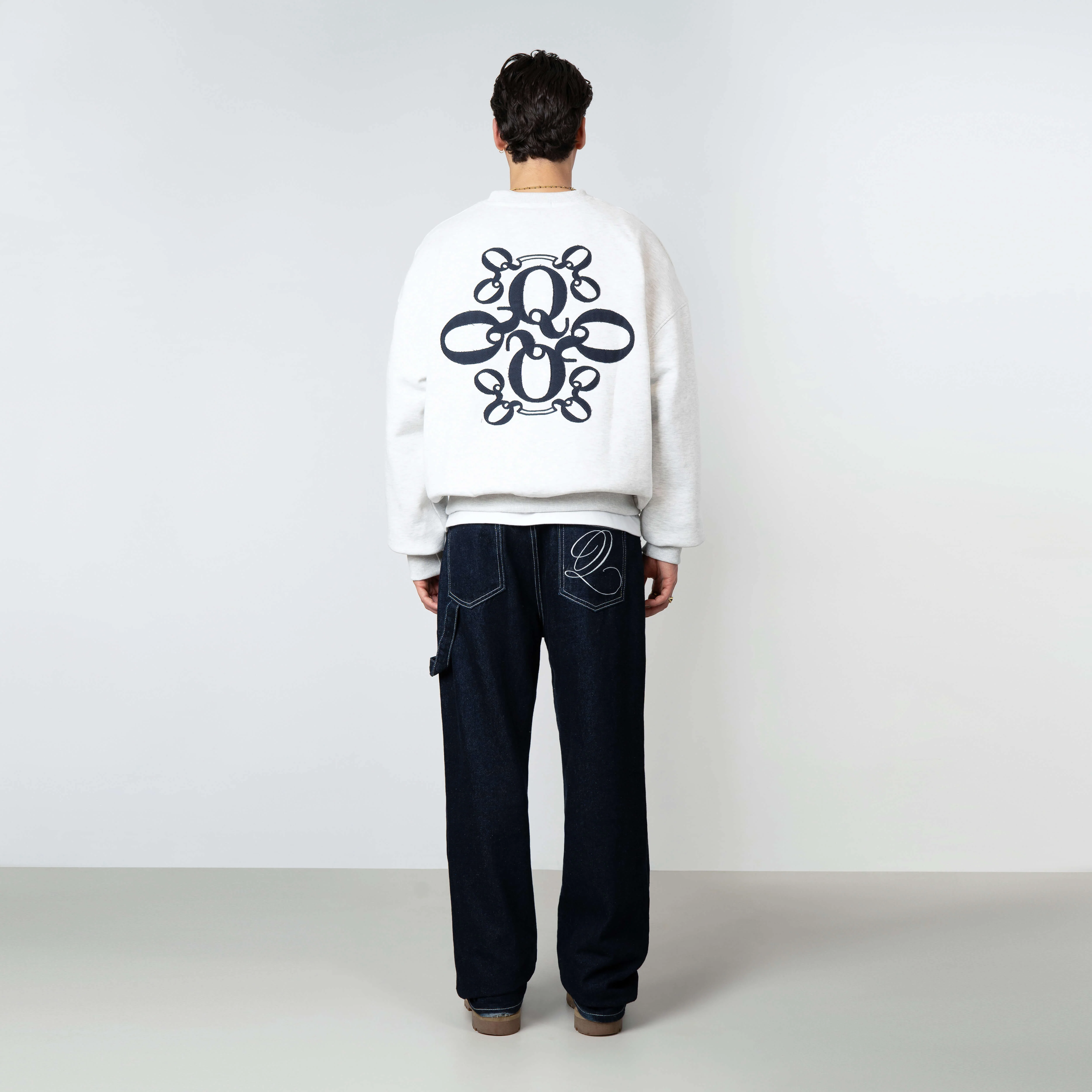 INSIGNIA CREWNECK | LIGHT GREY MELEE/NAVY - Image 9