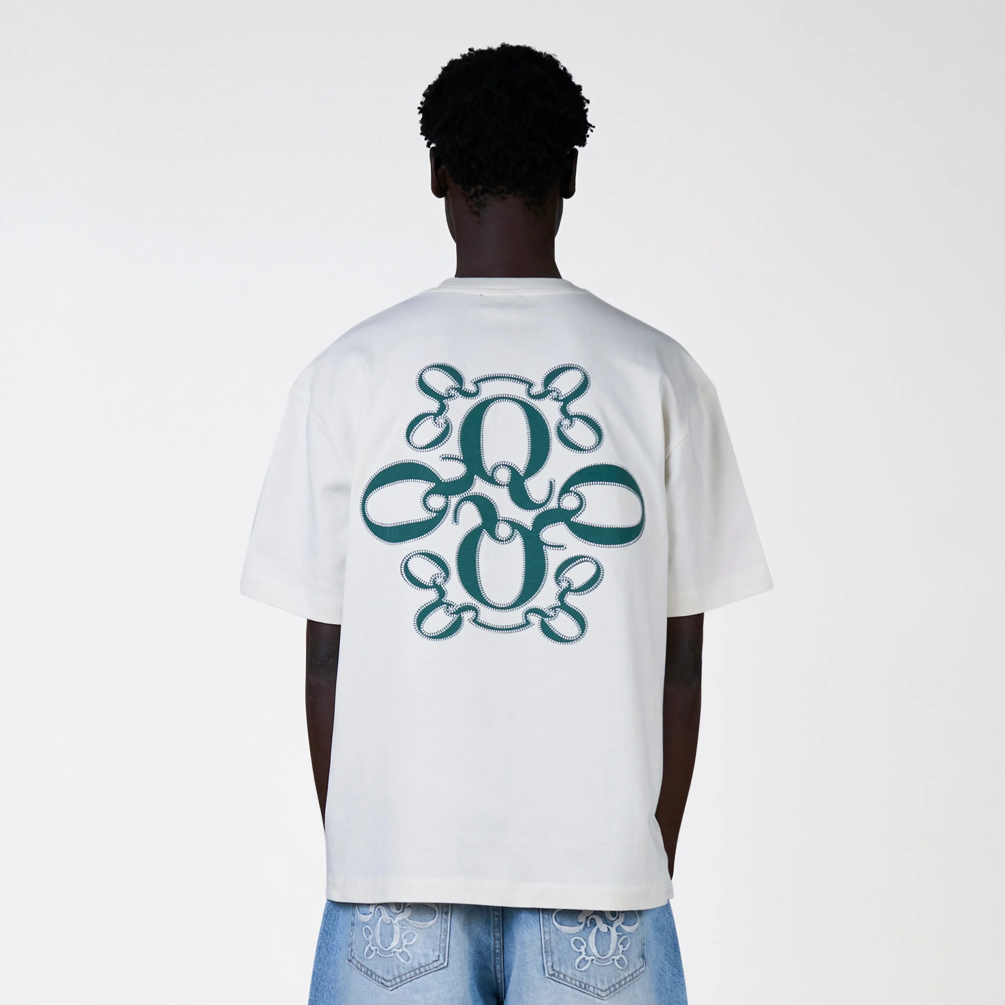 INSIGNIA TEE | OFF WHITE/TEAL - Image 2