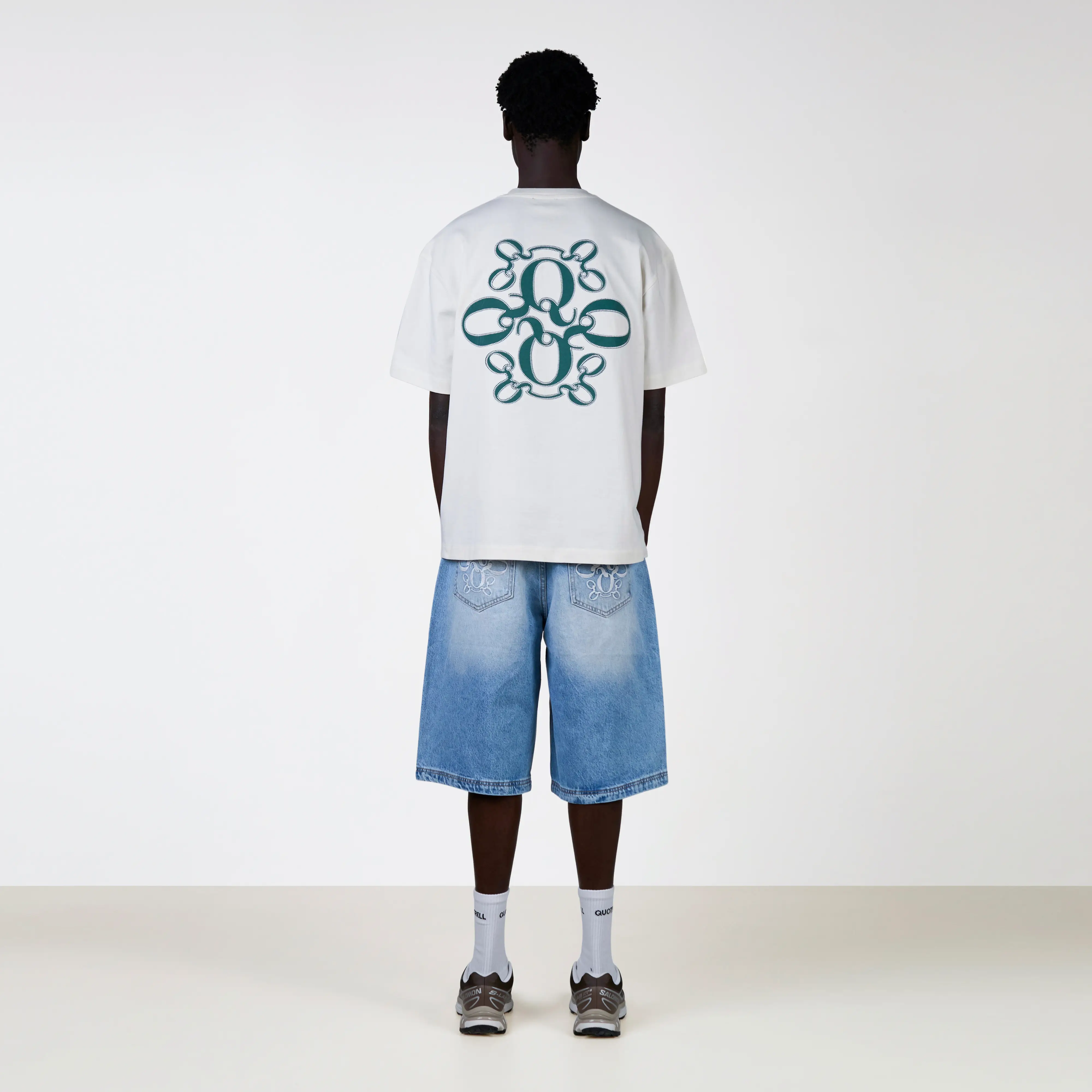 INSIGNIA TEE | OFF WHITE/TEAL - Image 3