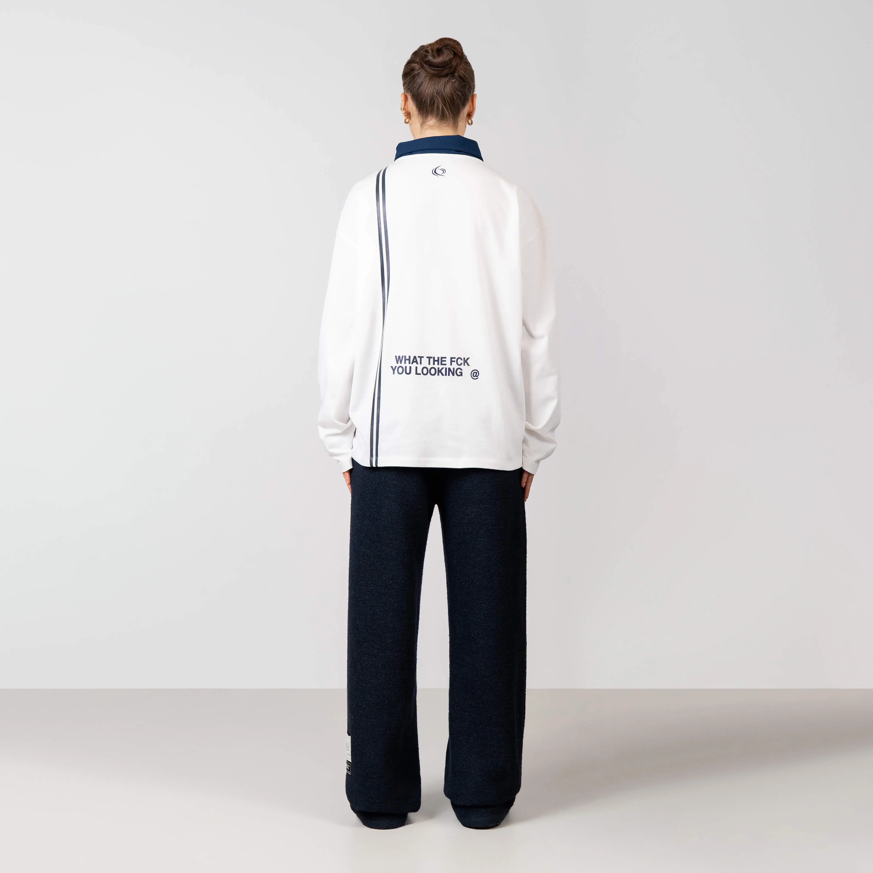 JAMESON LONGSLEEVE | WHITE / NAVY - Image 5