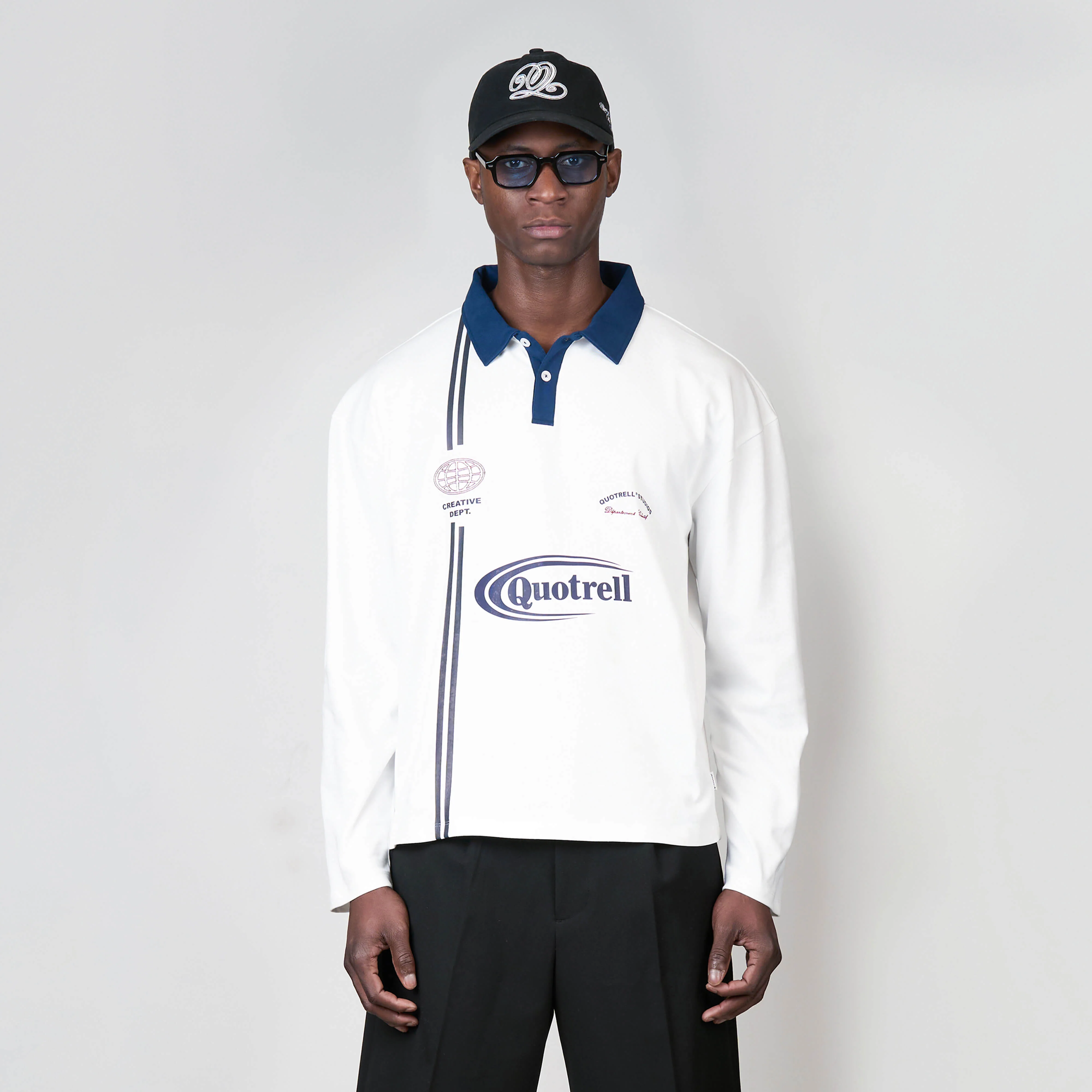 JAMESON LONGSLEEVE | WHITE / NAVY - Image 6