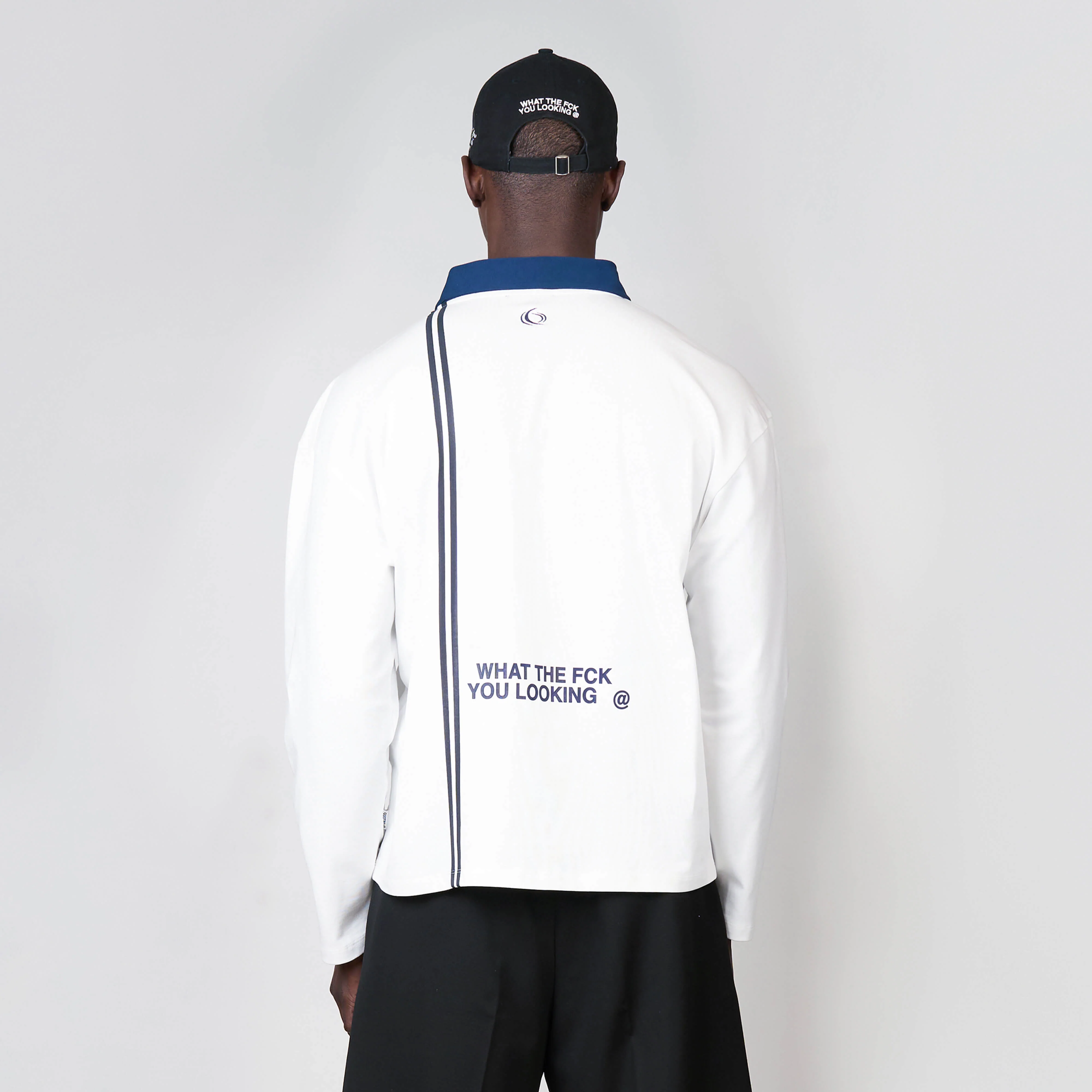 JAMESON LONGSLEEVE | WHITE / NAVY - Image 7