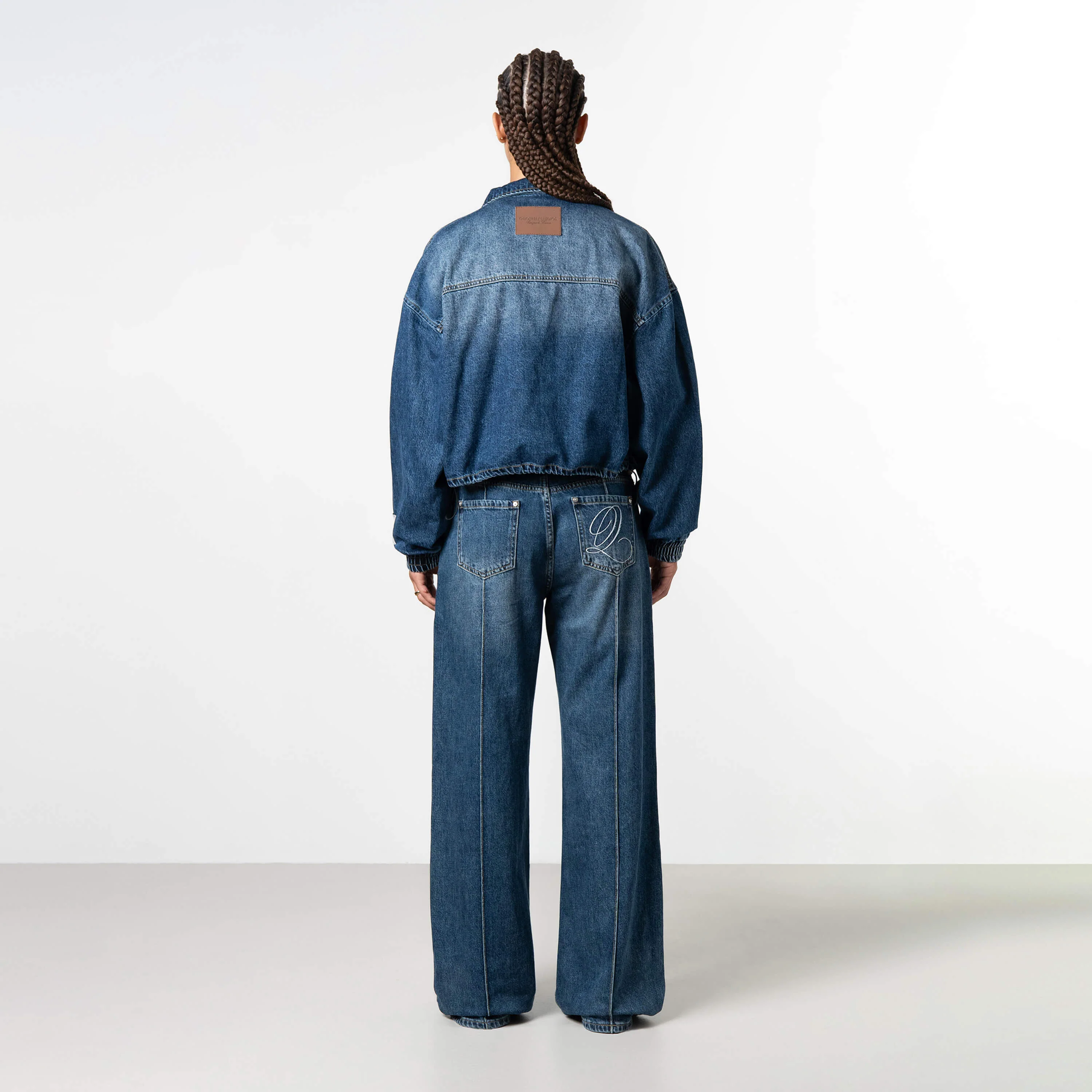 JANE CROPPED JACKET | WASHED BLUE - Image 4