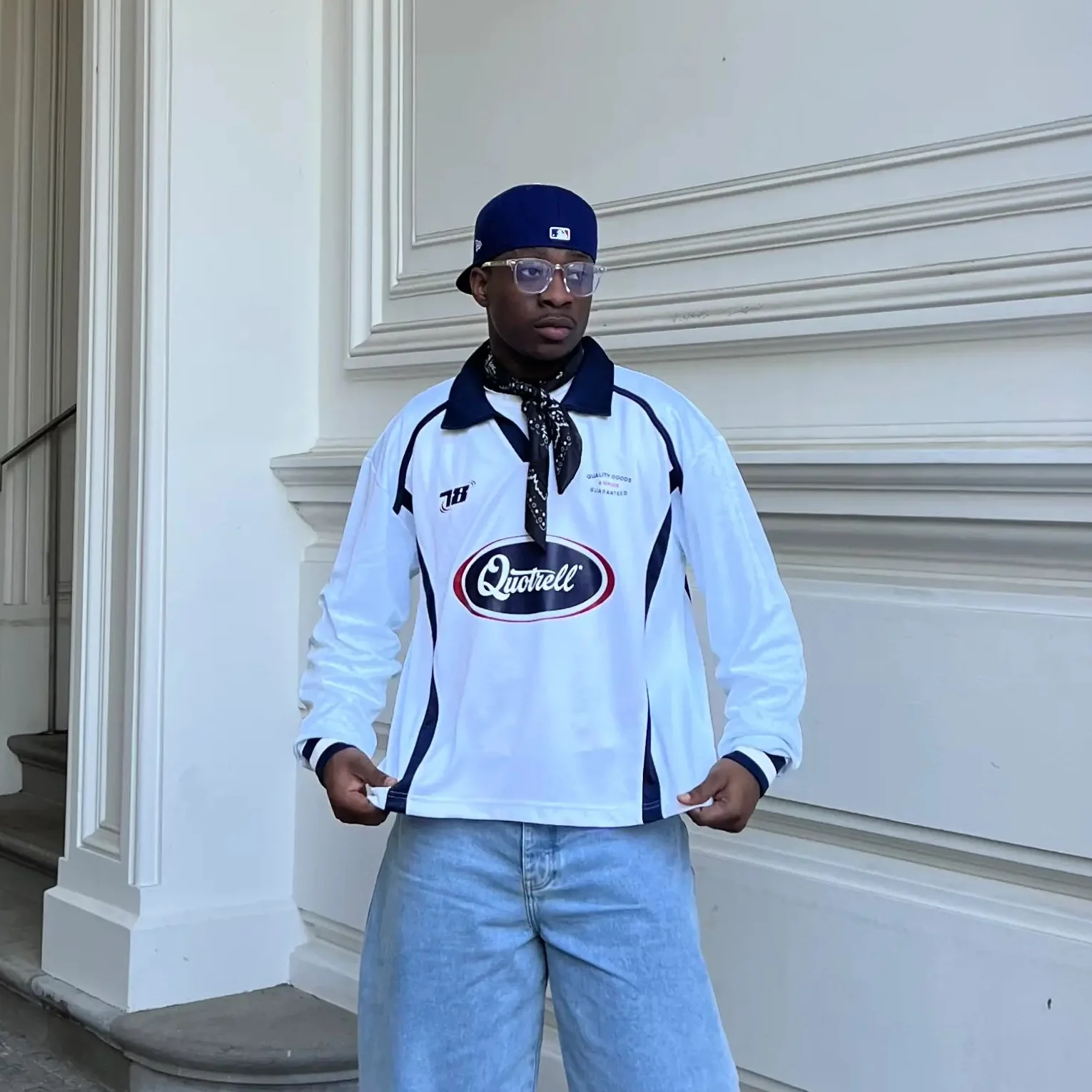 JIMMY LONGSLEEVE | COBALT/OFFWHITE - Image 2