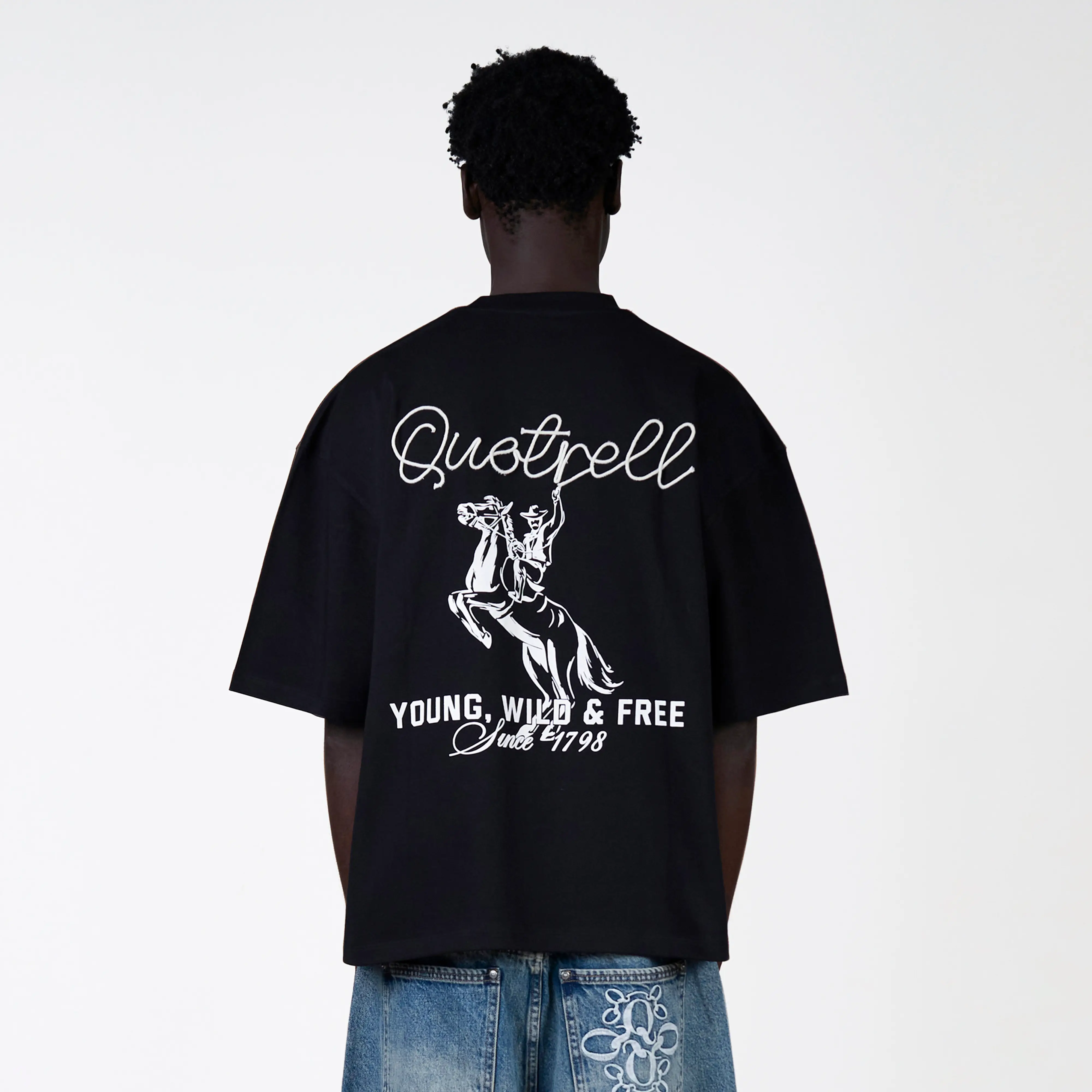 LASSO TEE | BLACK/WHITE - Image 3