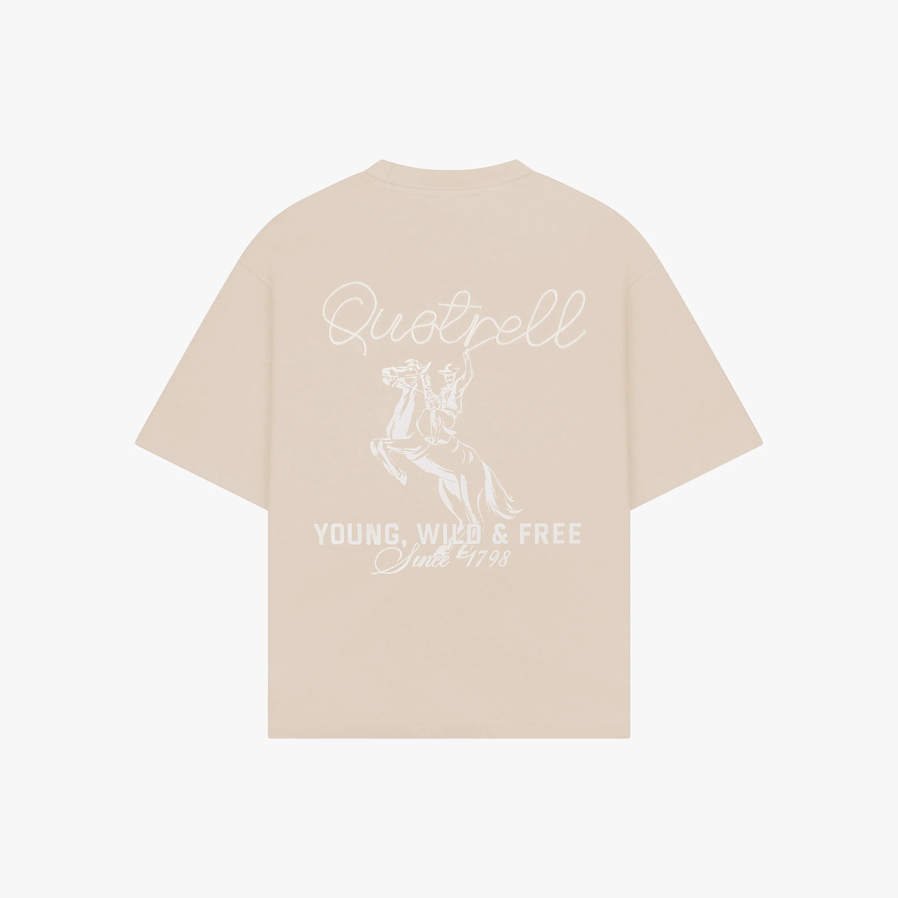 LASSO TEE | GREIGE/WHITE