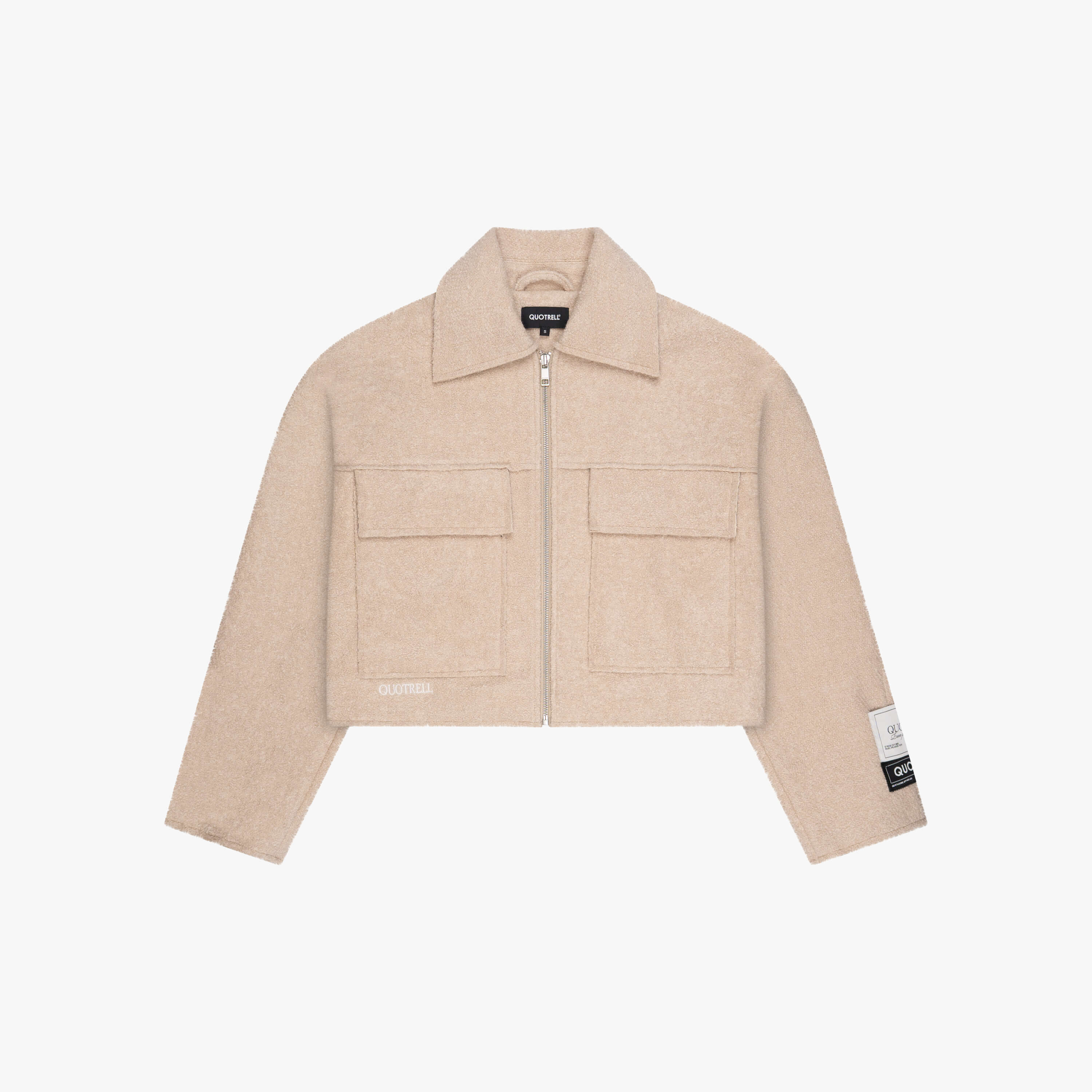 LAYLA CROPPED JACKET | BEIGE - Image 6