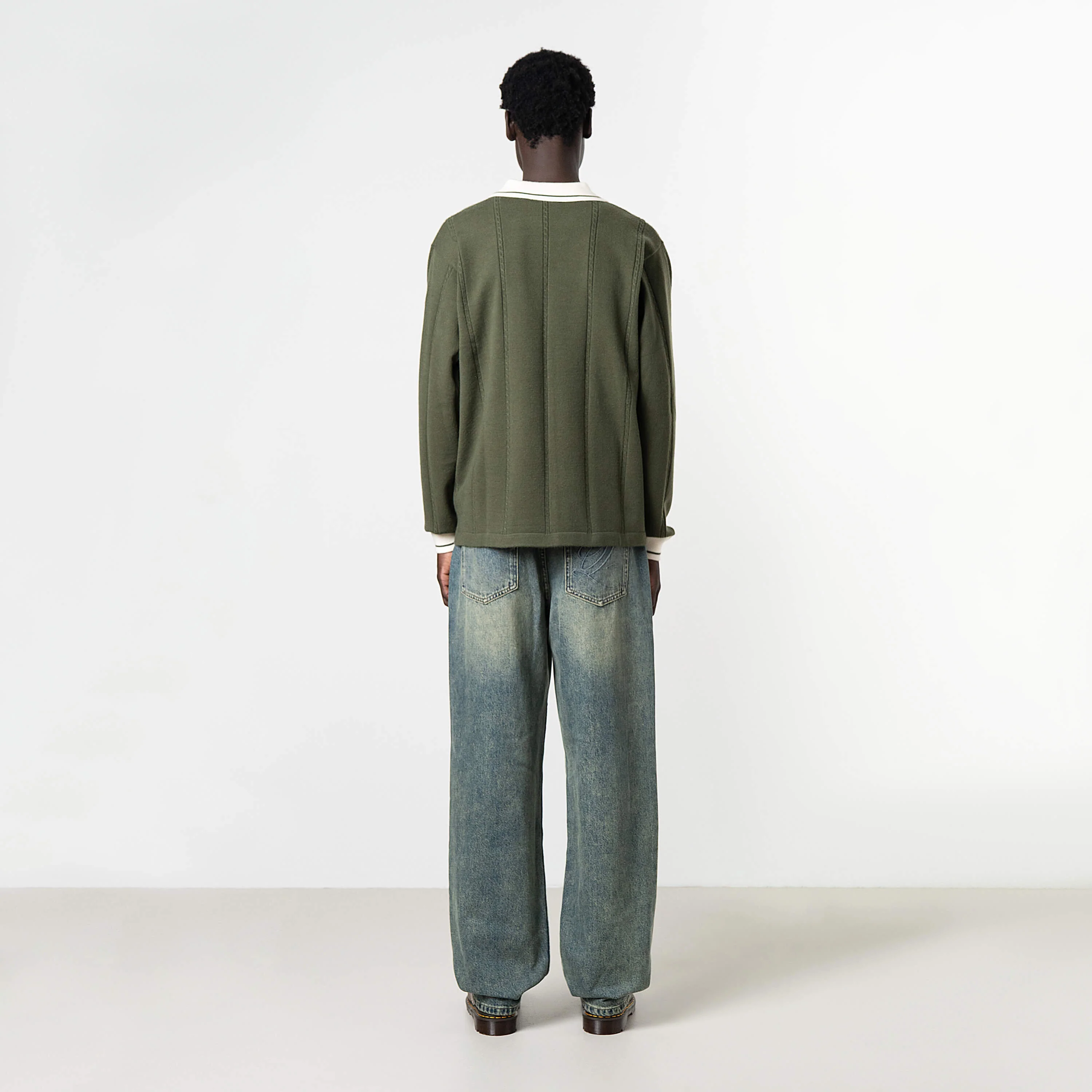 LOGAN KNITTED JERSEY | GREEN/WHITE - Image 10