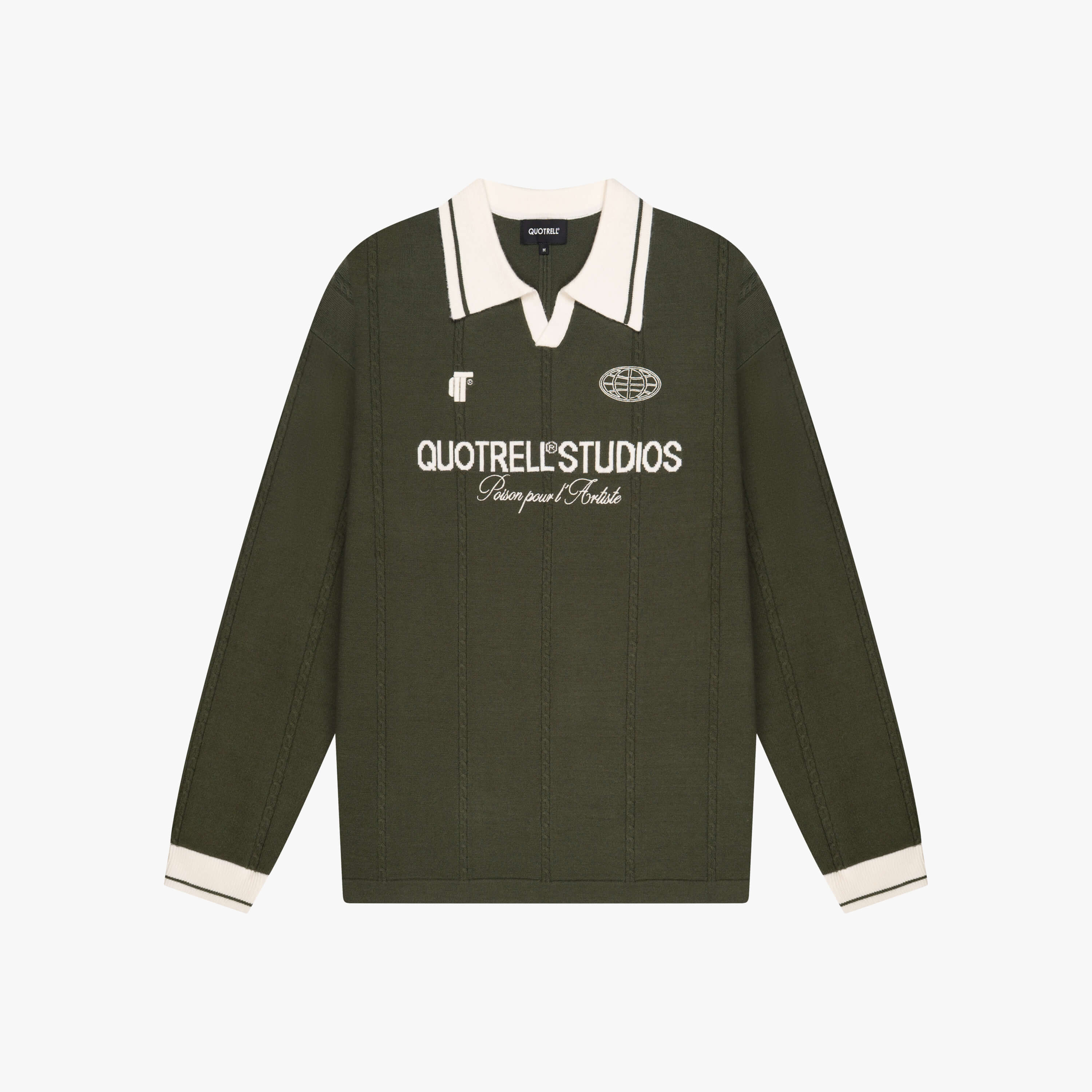 LOGAN KNITTED JERSEY | GREEN/WHITE - Image 11