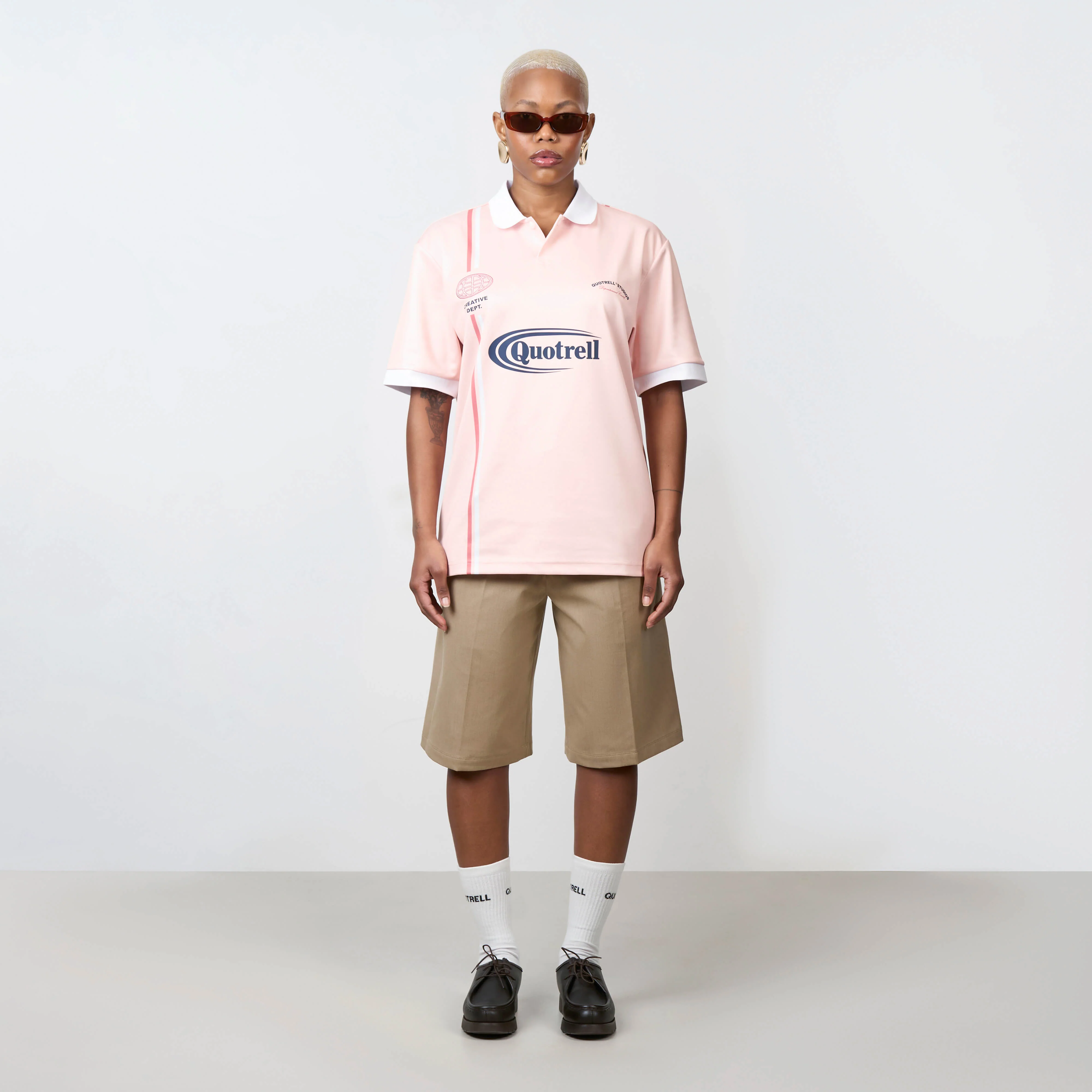 LOGAN SOCCER TEE | LIGHT PINK/WHITE - Image 5