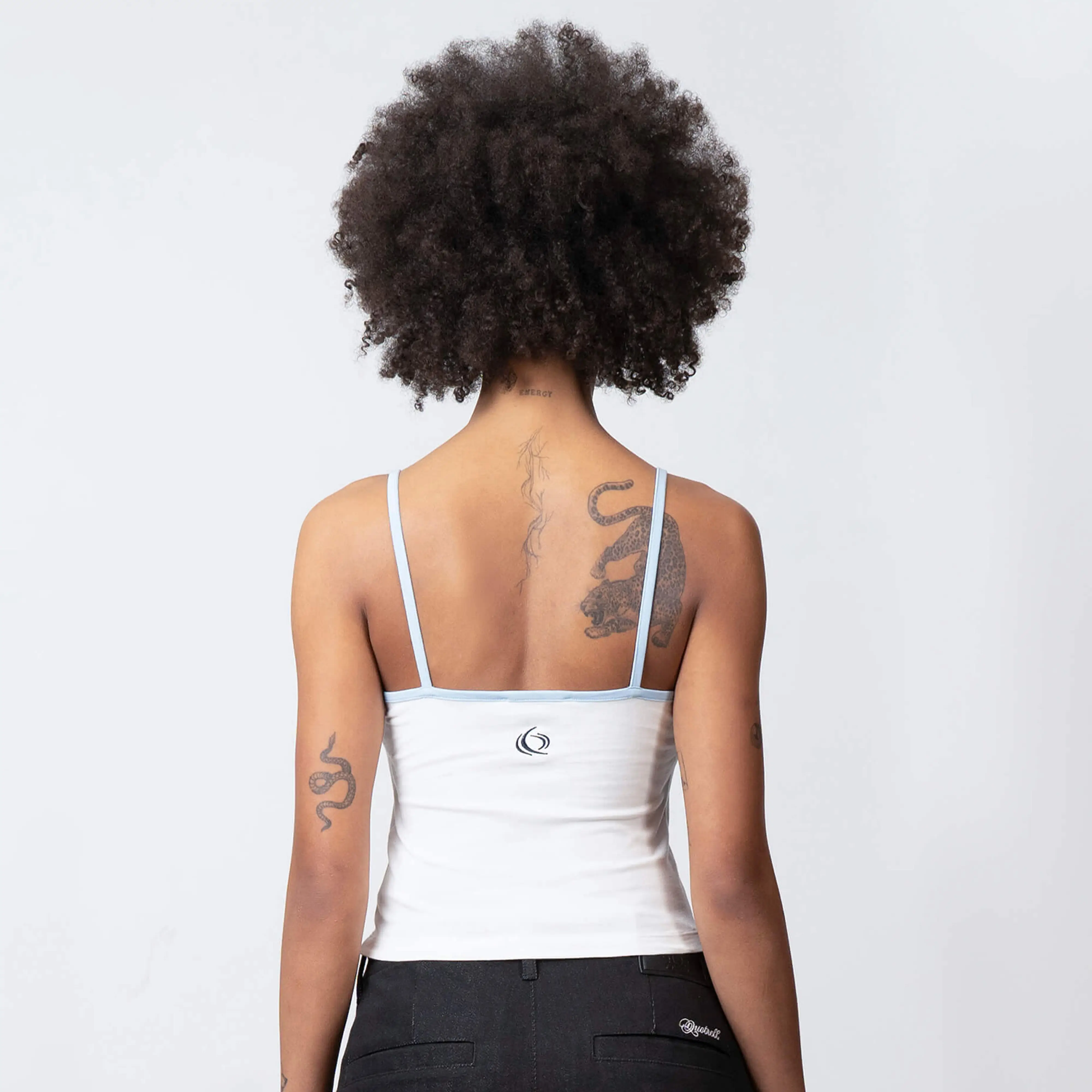 NINA TOP | WHITE/LIGHT BLUE - Image 2