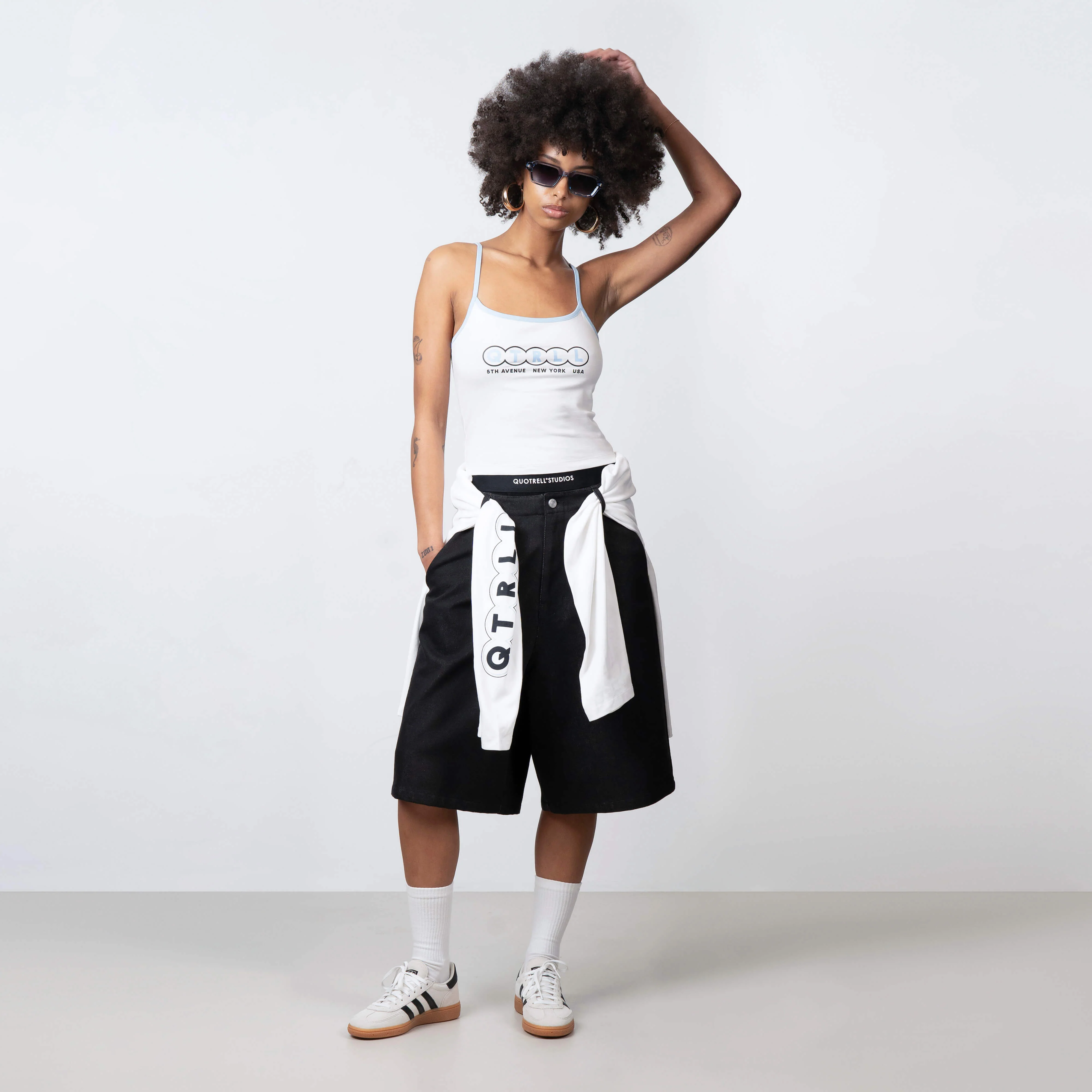 NINA TOP | WHITE/LIGHT BLUE - Image 3