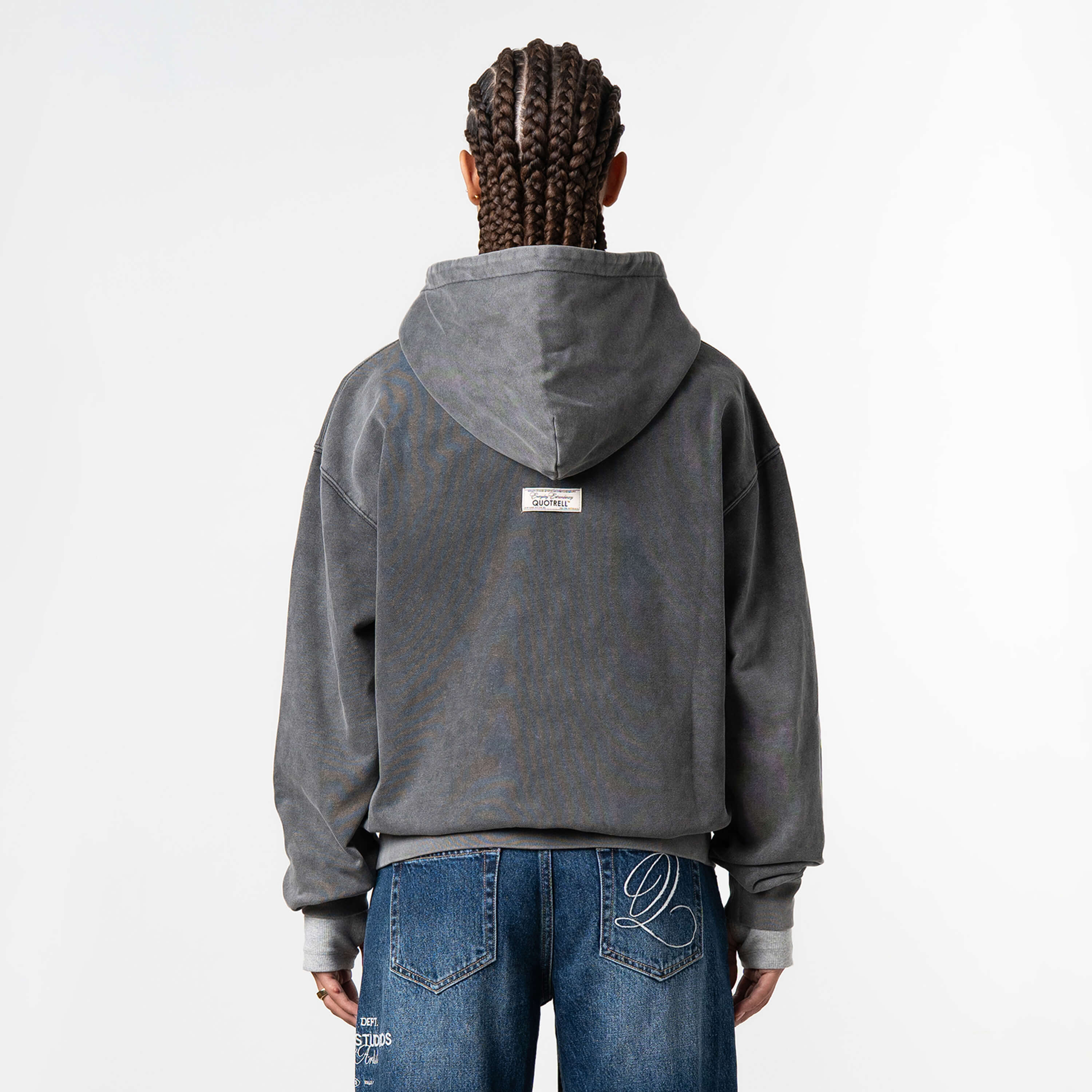 NORRIS ZIP HOODIE | ACID GREY - Image 3
