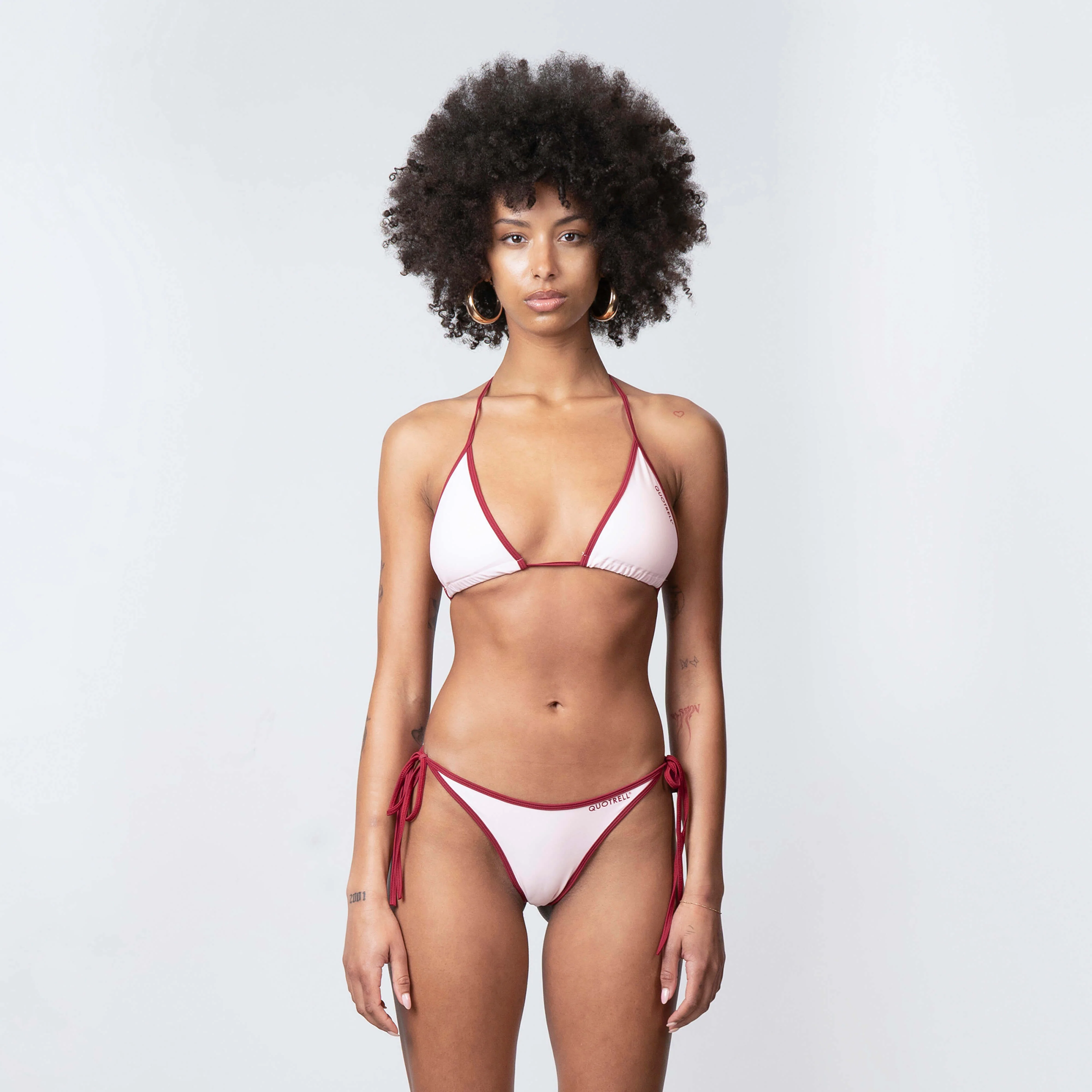 QUOTRELL BIKINI BOTTOM | LIGHT PINK/RED - Image 6