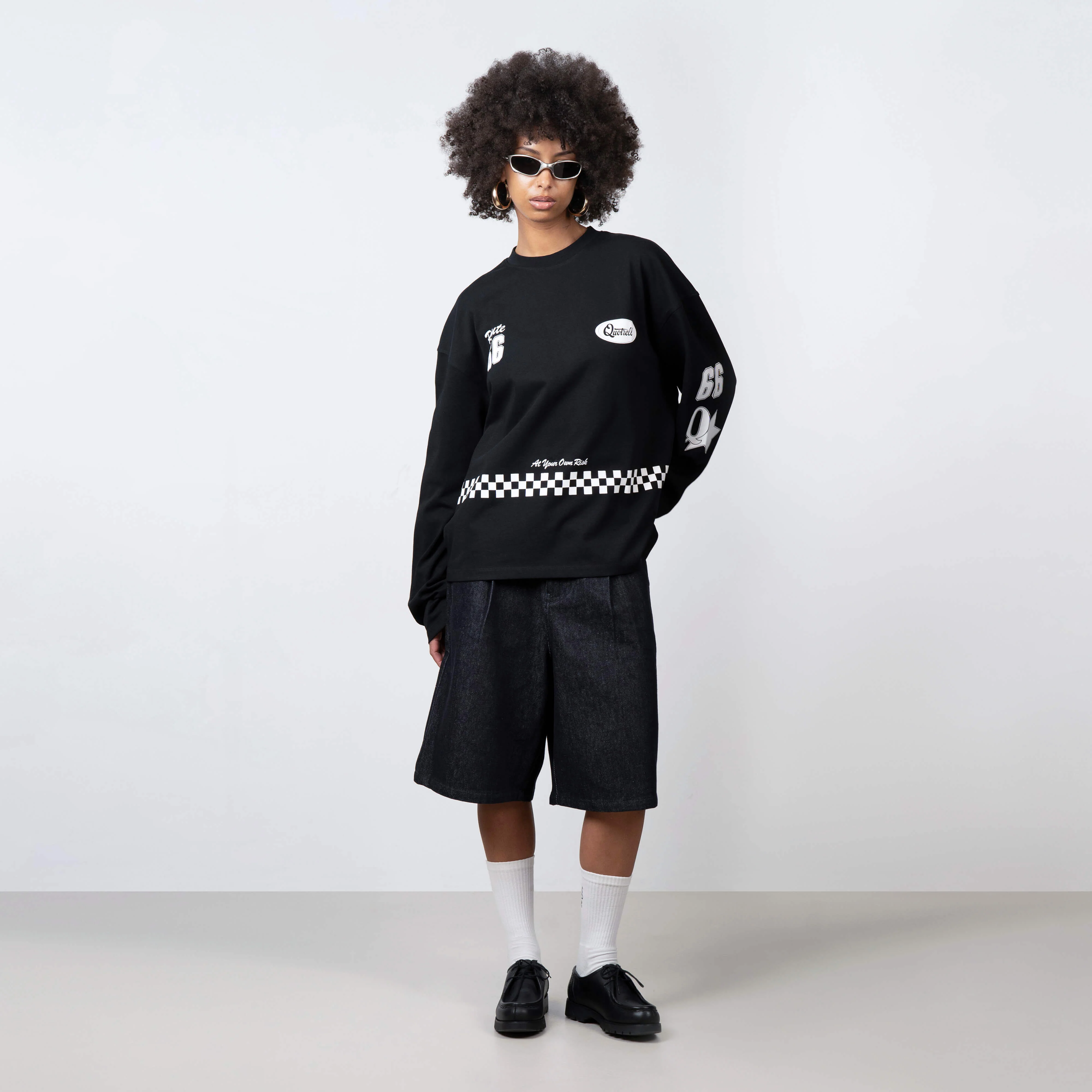 RACING LONGSLEEVE | BLACK/WHITE - Image 4