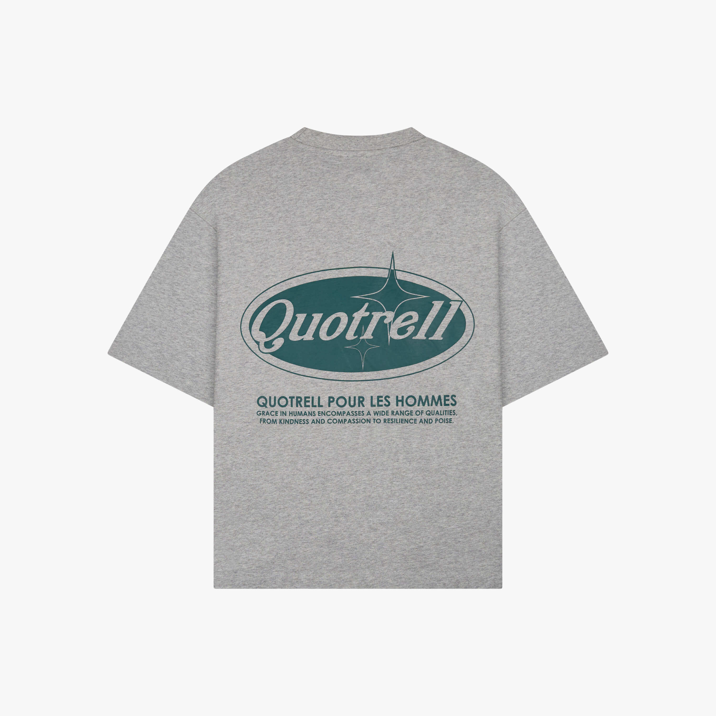 SANTIAGO TEE | GREY MELEE/TEAL