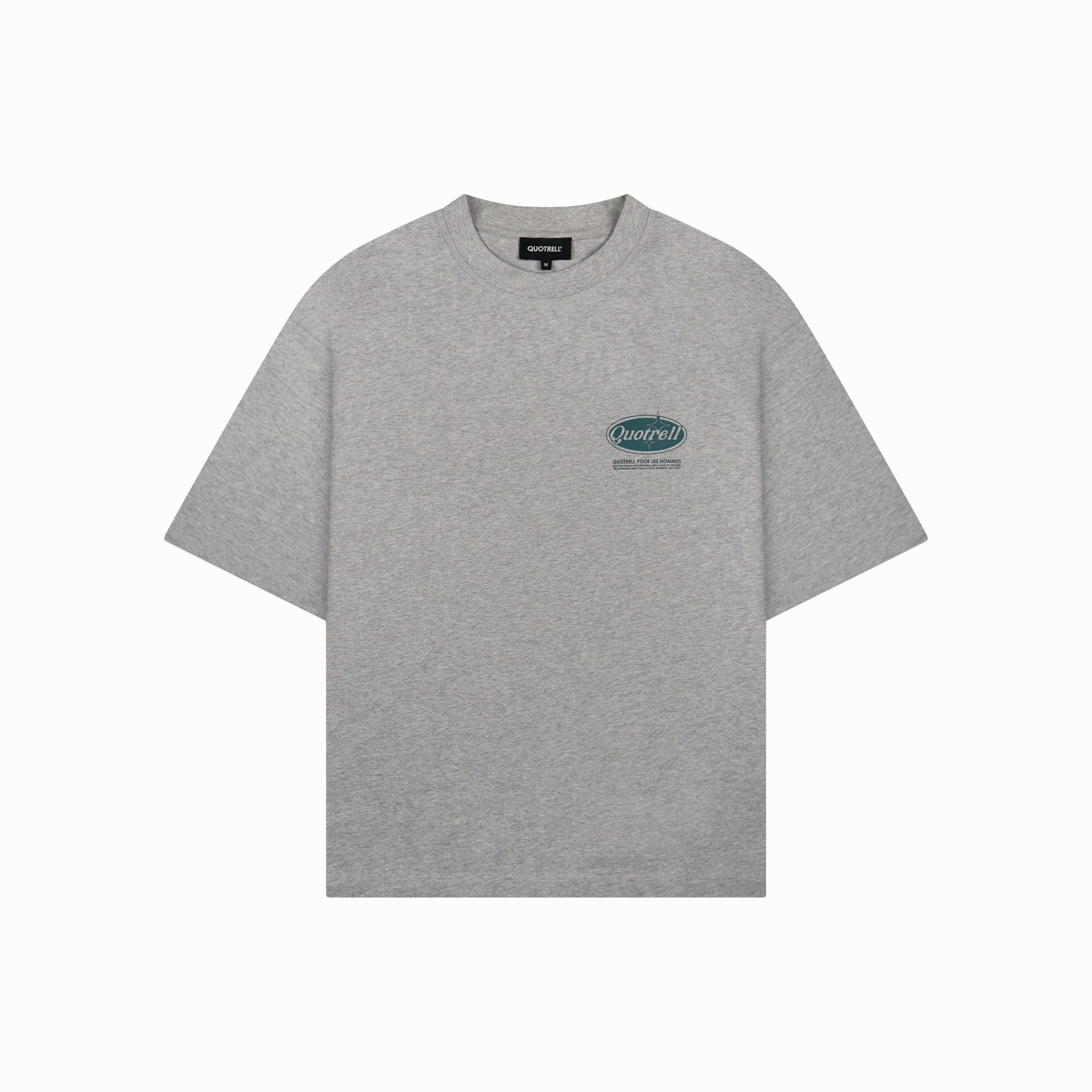SANTIAGO TEE | GREY MELEE/TEAL - Image 4
