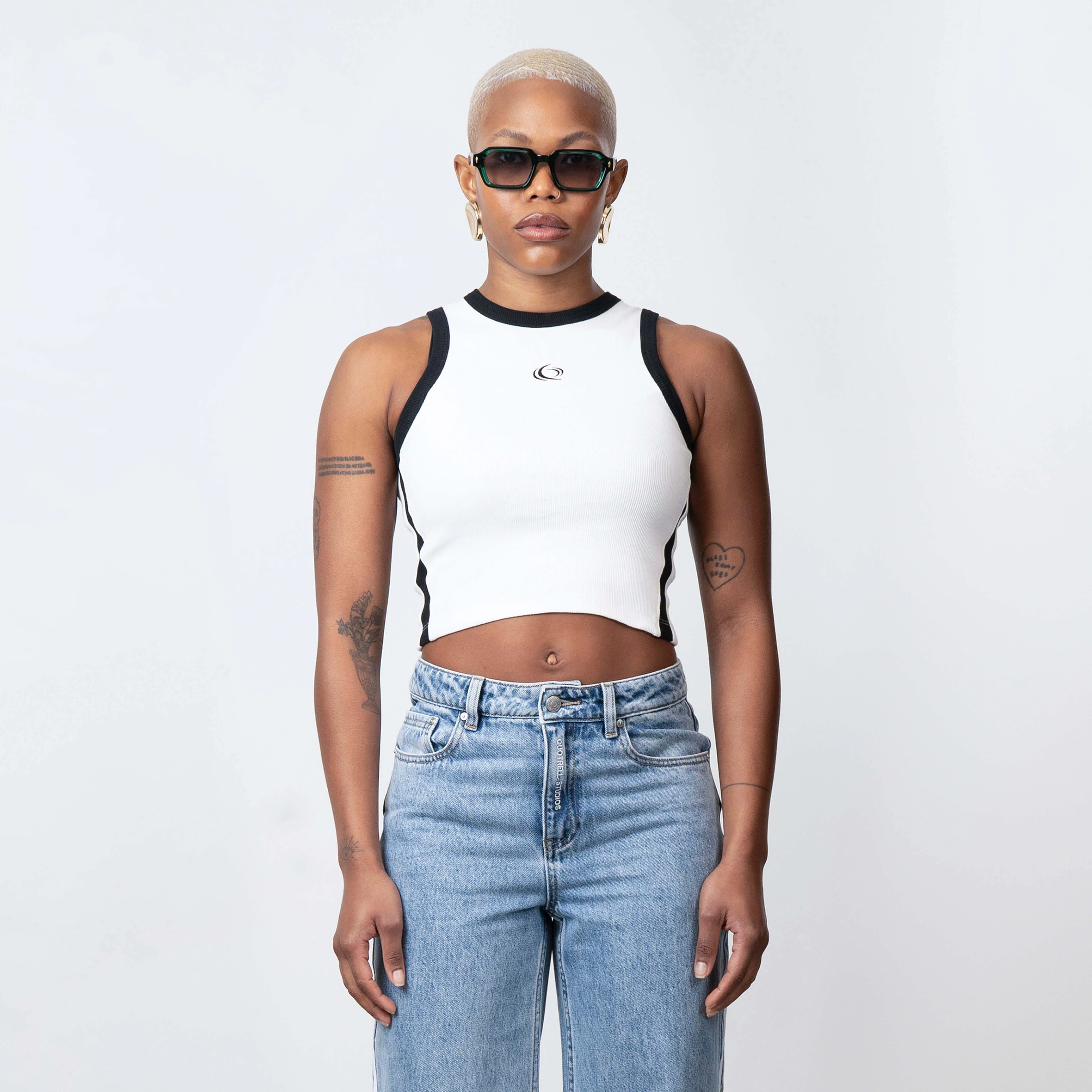 SKYE TOP | WHITE/BLACK - Image 4