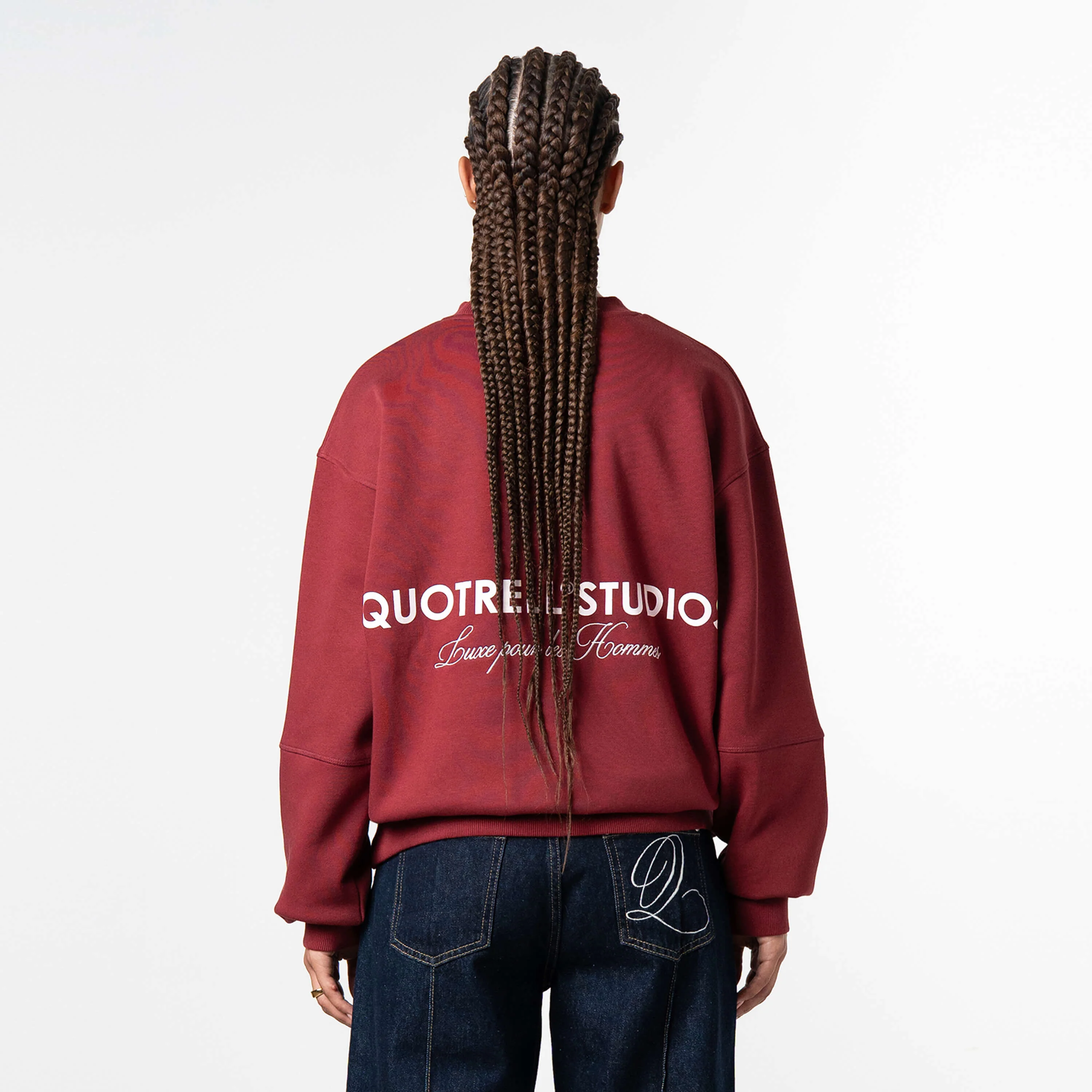 STUDIOS CREWNECK | BORDEAUX/WHITE - Image 3