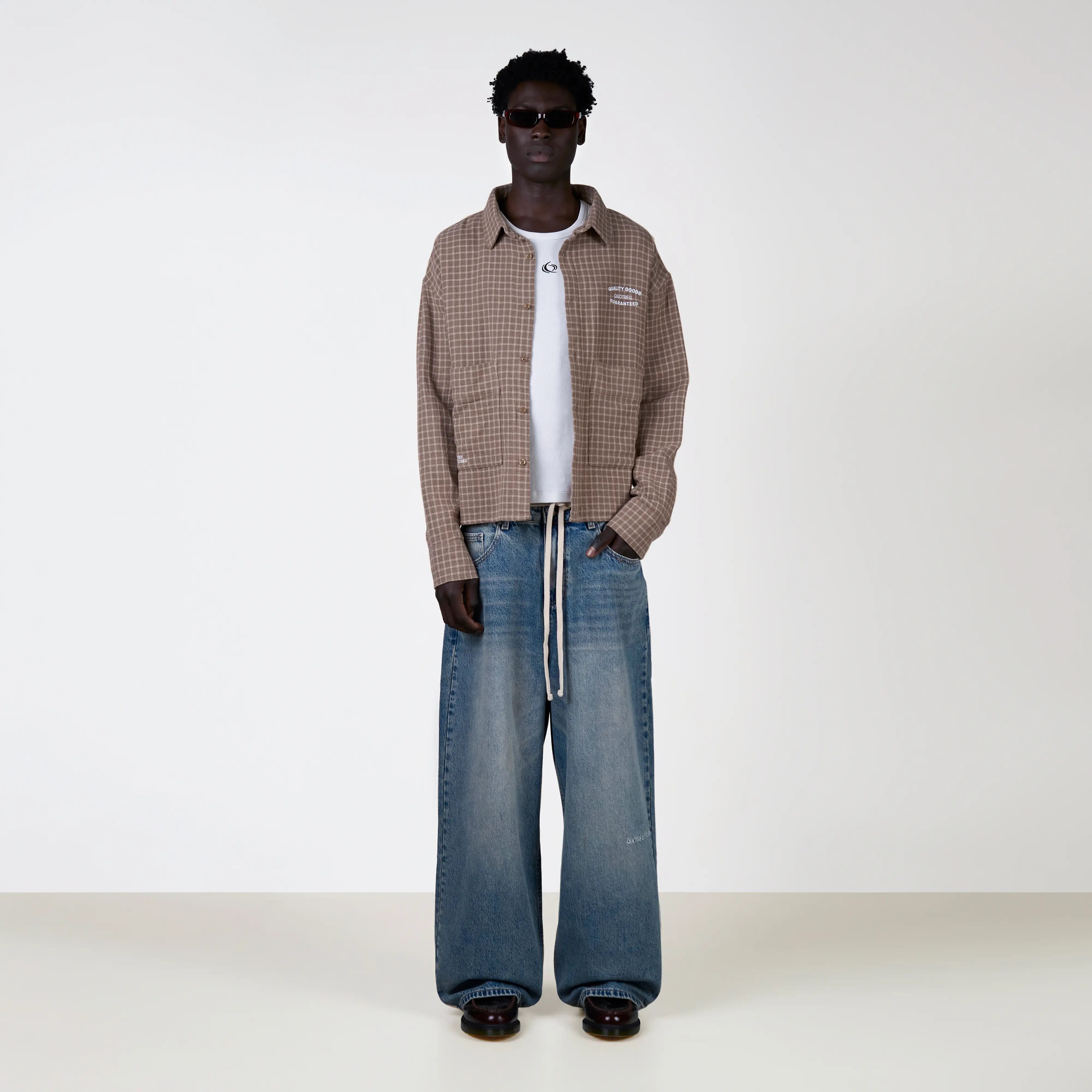 ZAY PLAID SHIRT | GREIGE PLAID - Image 5